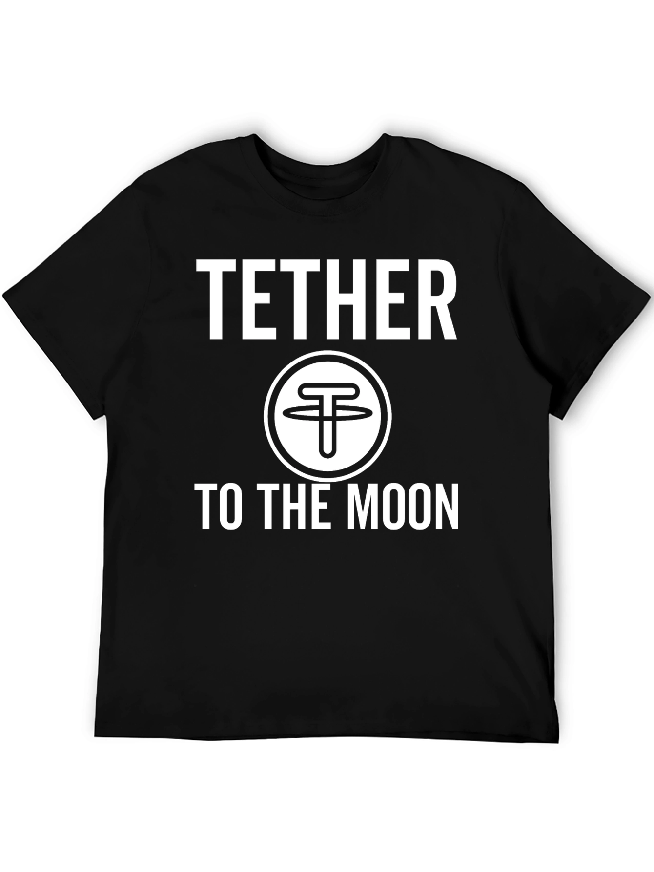 Tether to the Moon Crypto T-Shirt - Black