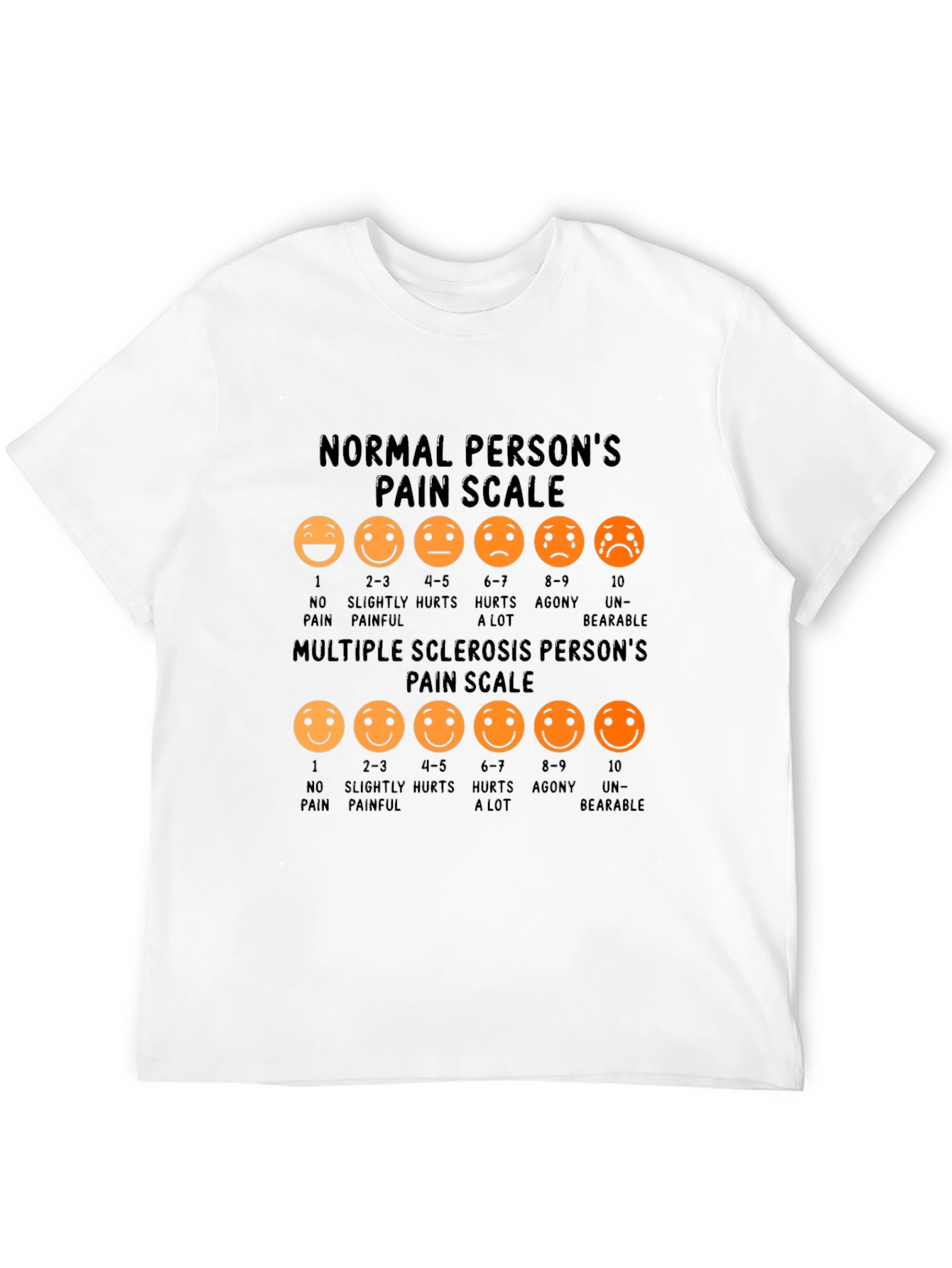 Pain Scale Graphic Tee - Multiple Sclerosis Awareness