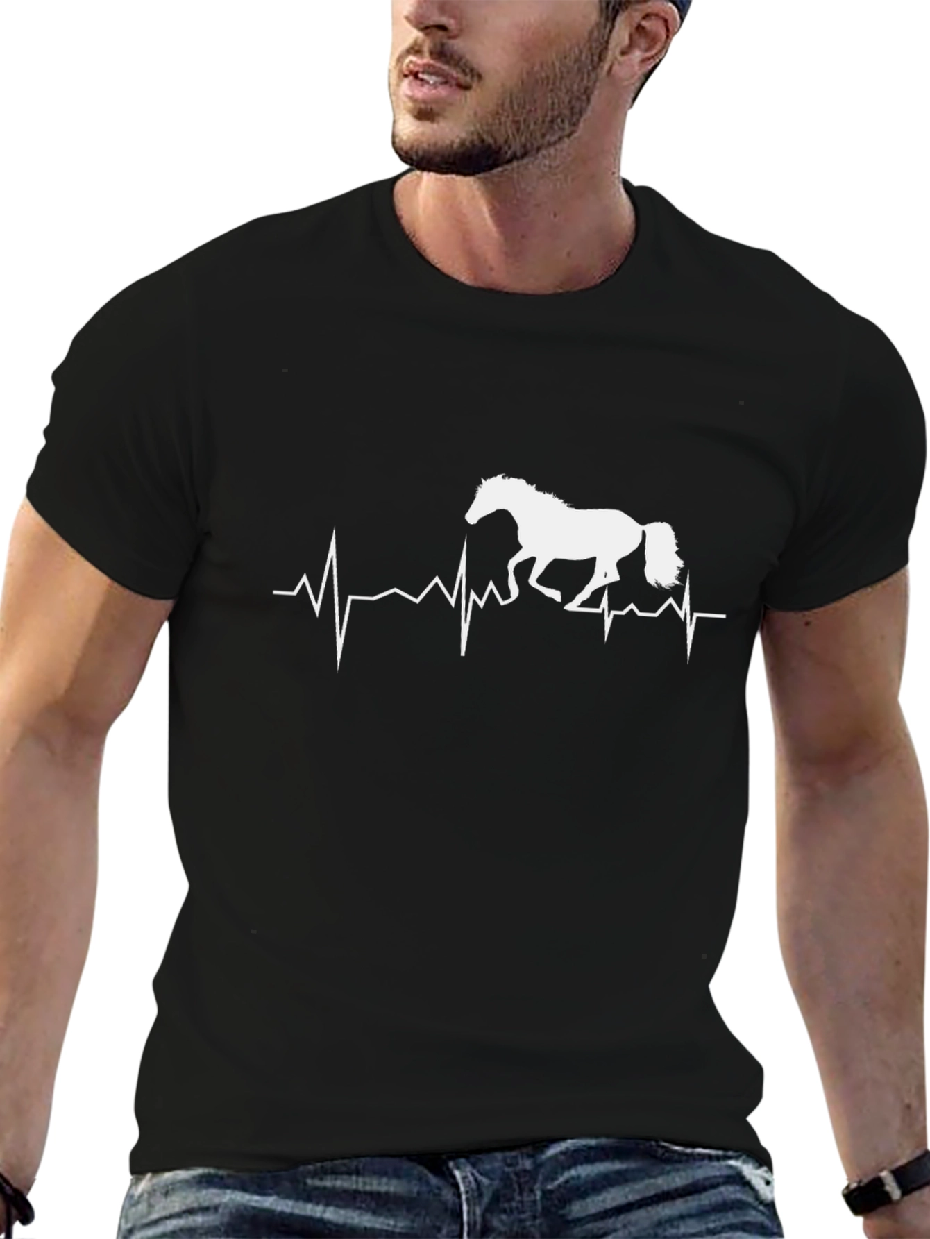 Horse Heartbeat T-Shirt - Equestrian Style