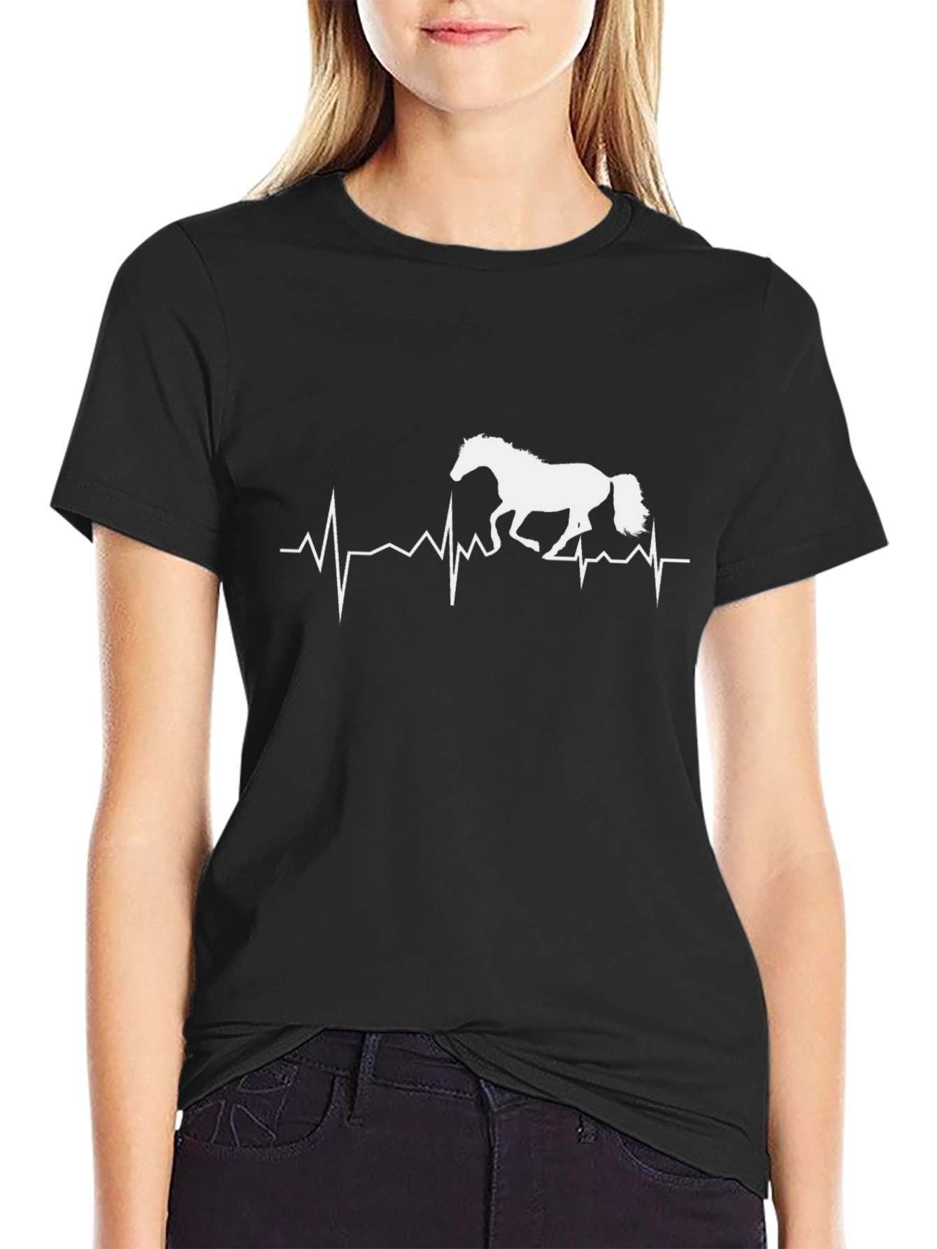 Horse Heartbeat T-Shirt - Equestrian Style