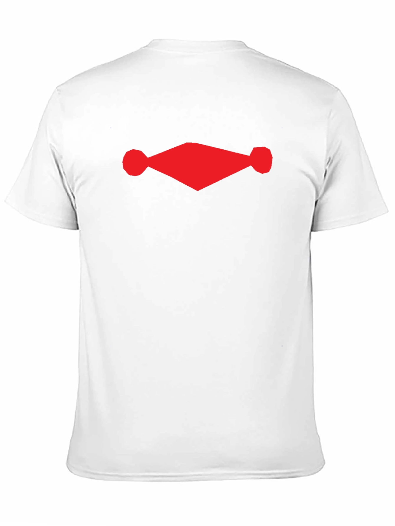 Black Tee with Red Diamond Design