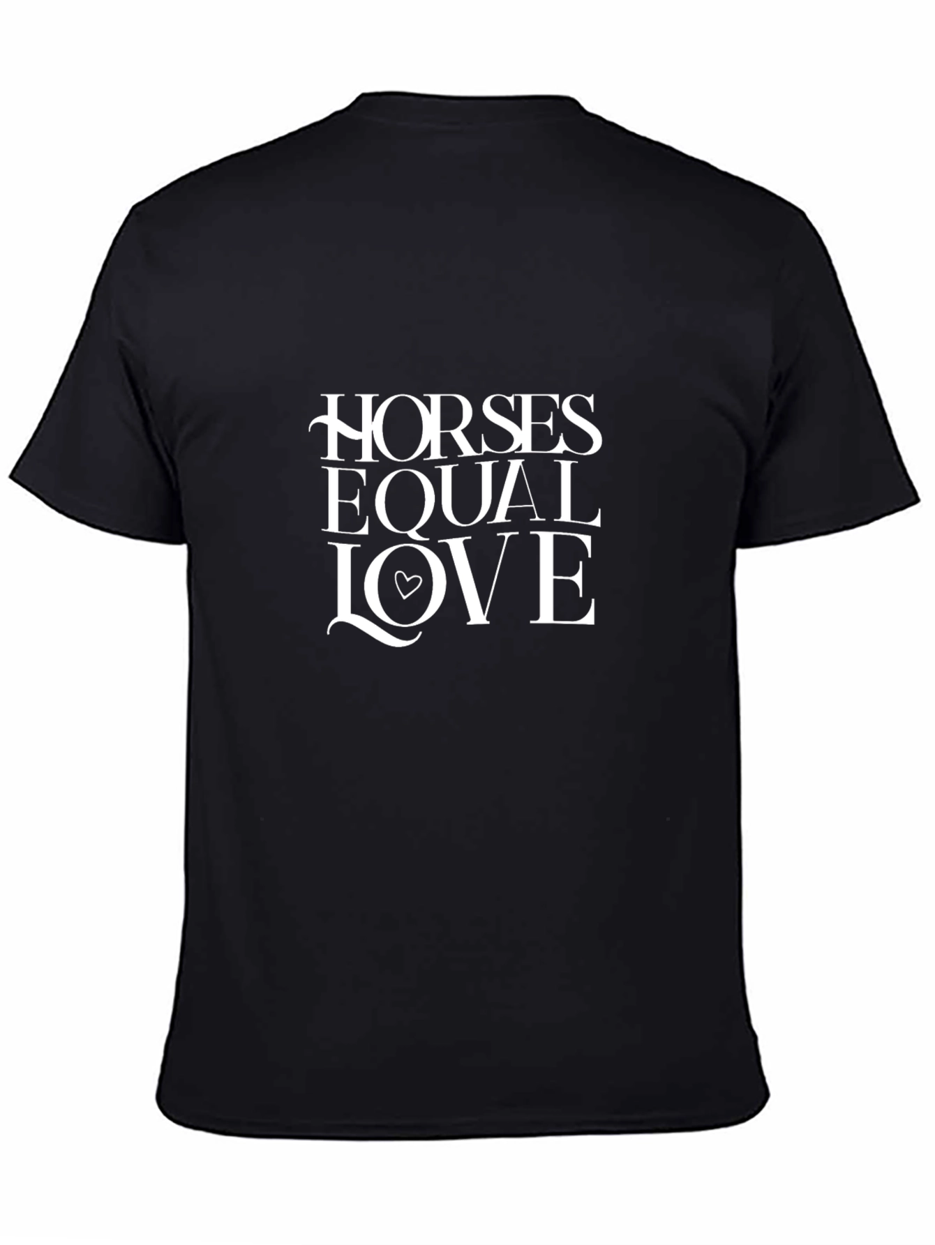 Horses Equal Love Graphic Tee - Black T-Shirt