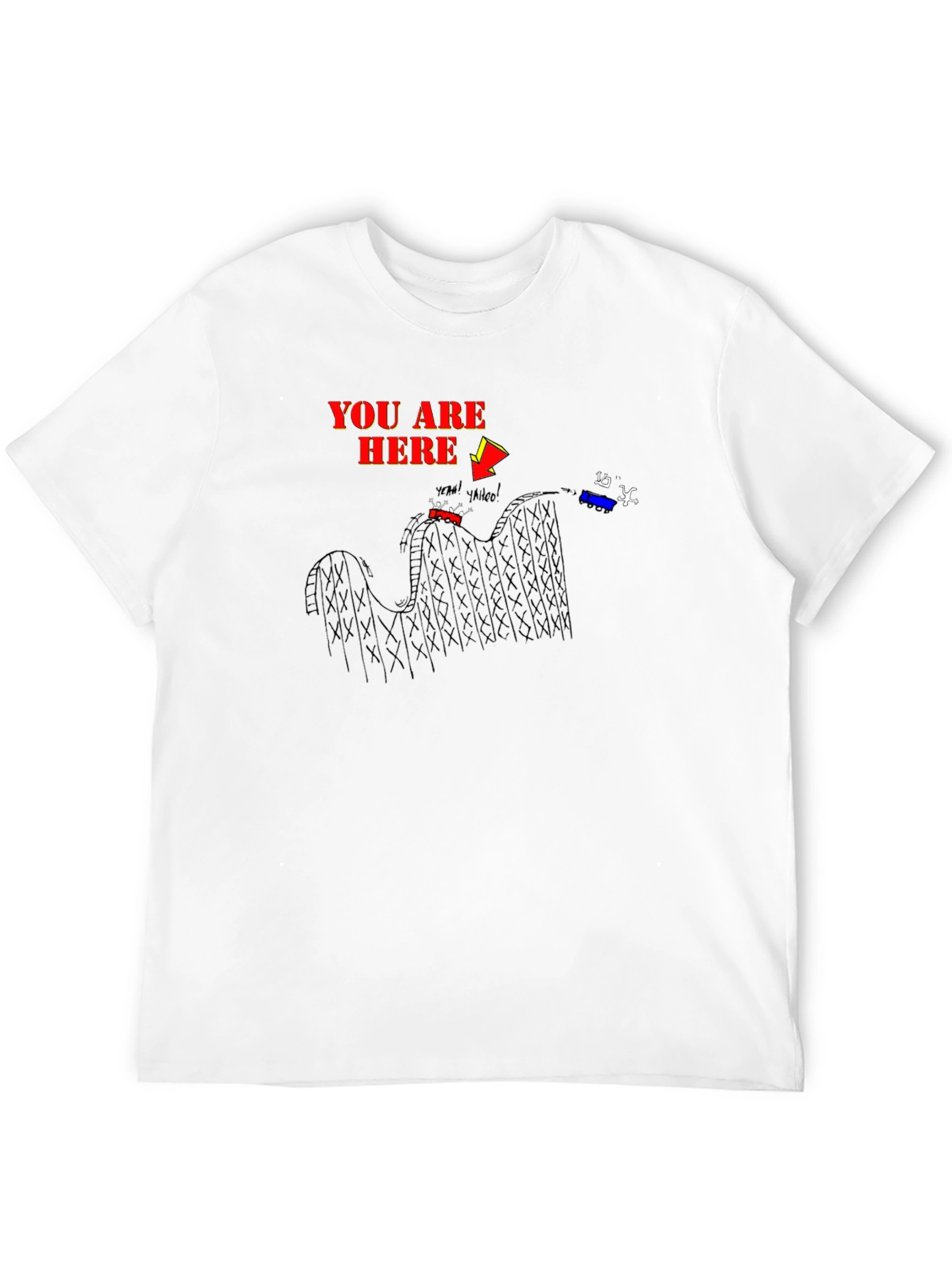 You Are Here Rollercoaster T-Shirt - Black