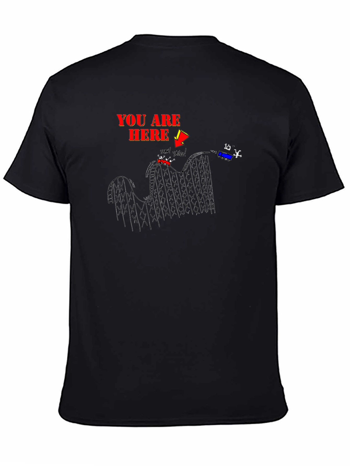 You Are Here Rollercoaster T-Shirt - Black