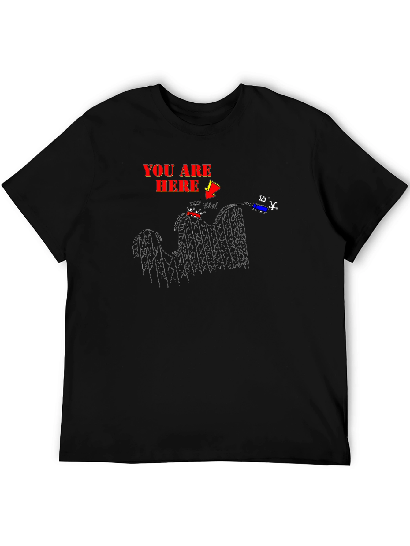You Are Here Rollercoaster T-Shirt - Black