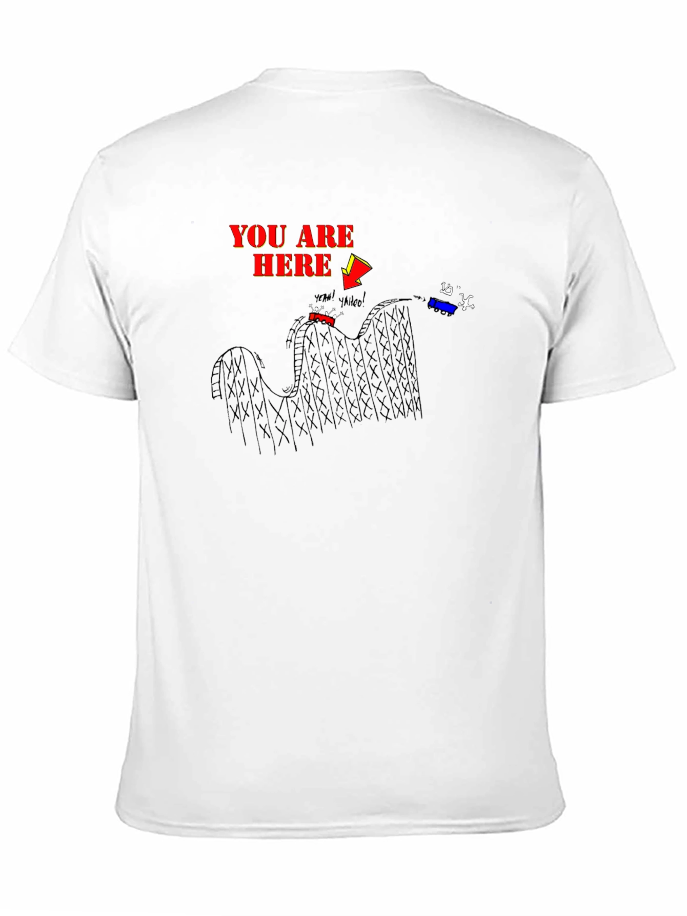 You Are Here Rollercoaster T-Shirt - Black