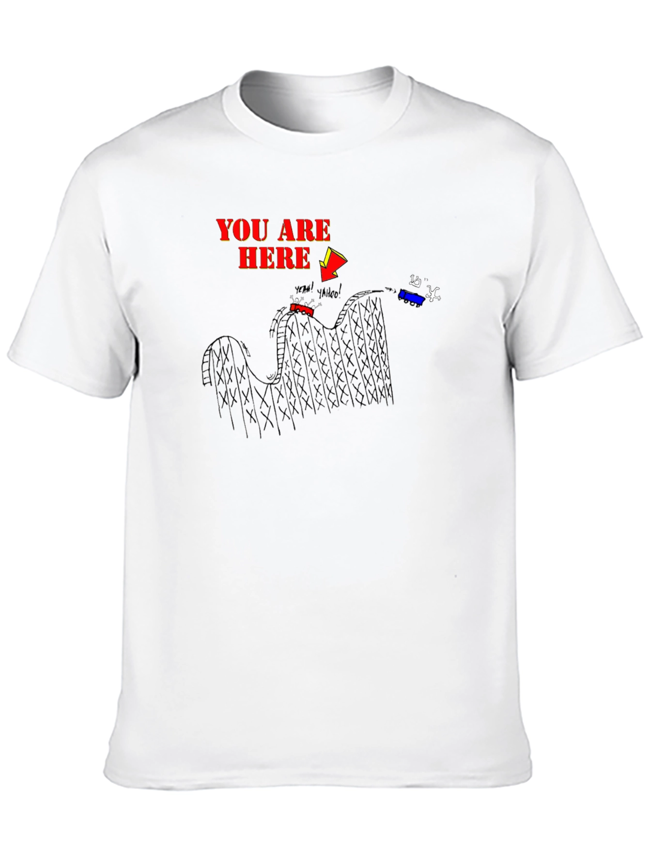 You Are Here Rollercoaster T-Shirt - Black