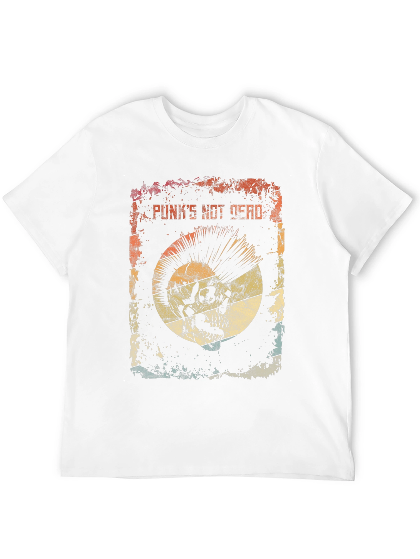 Punks Not Dead Skull Graphic Tee - Rocker Style