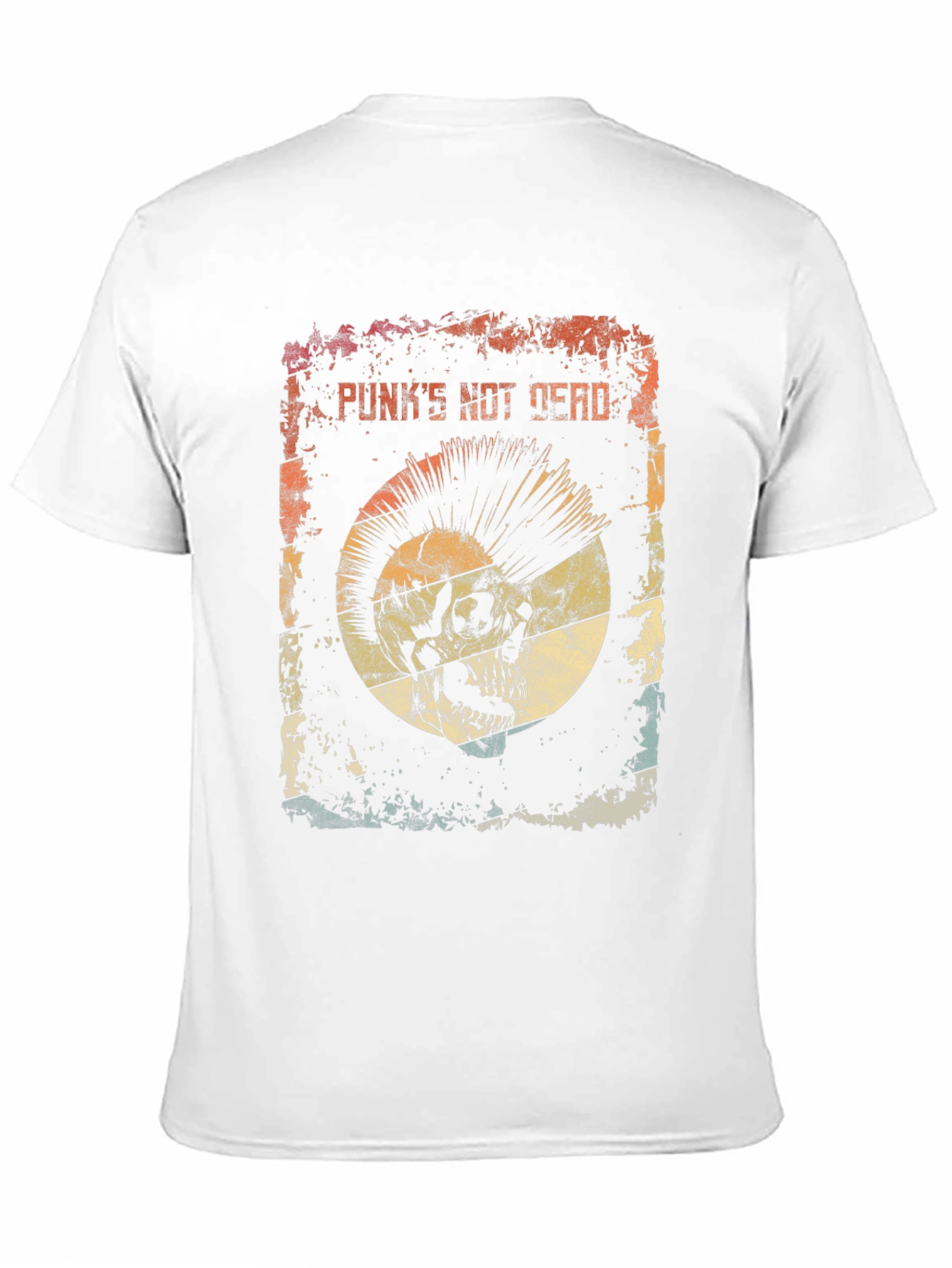 Punks Not Dead Skull Graphic Tee - Rocker Style