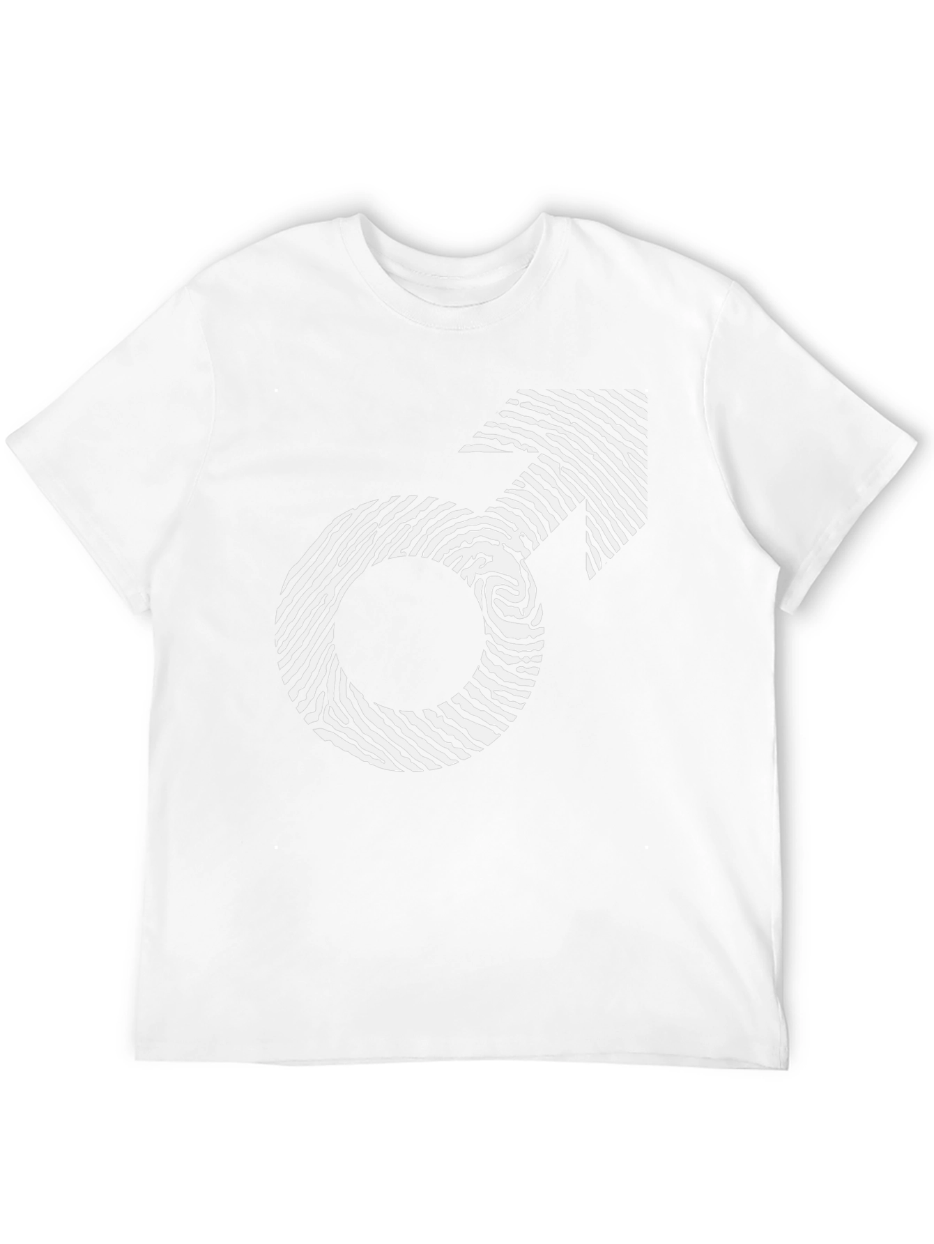 Mens Fingerprint Symbol Graphic Tee