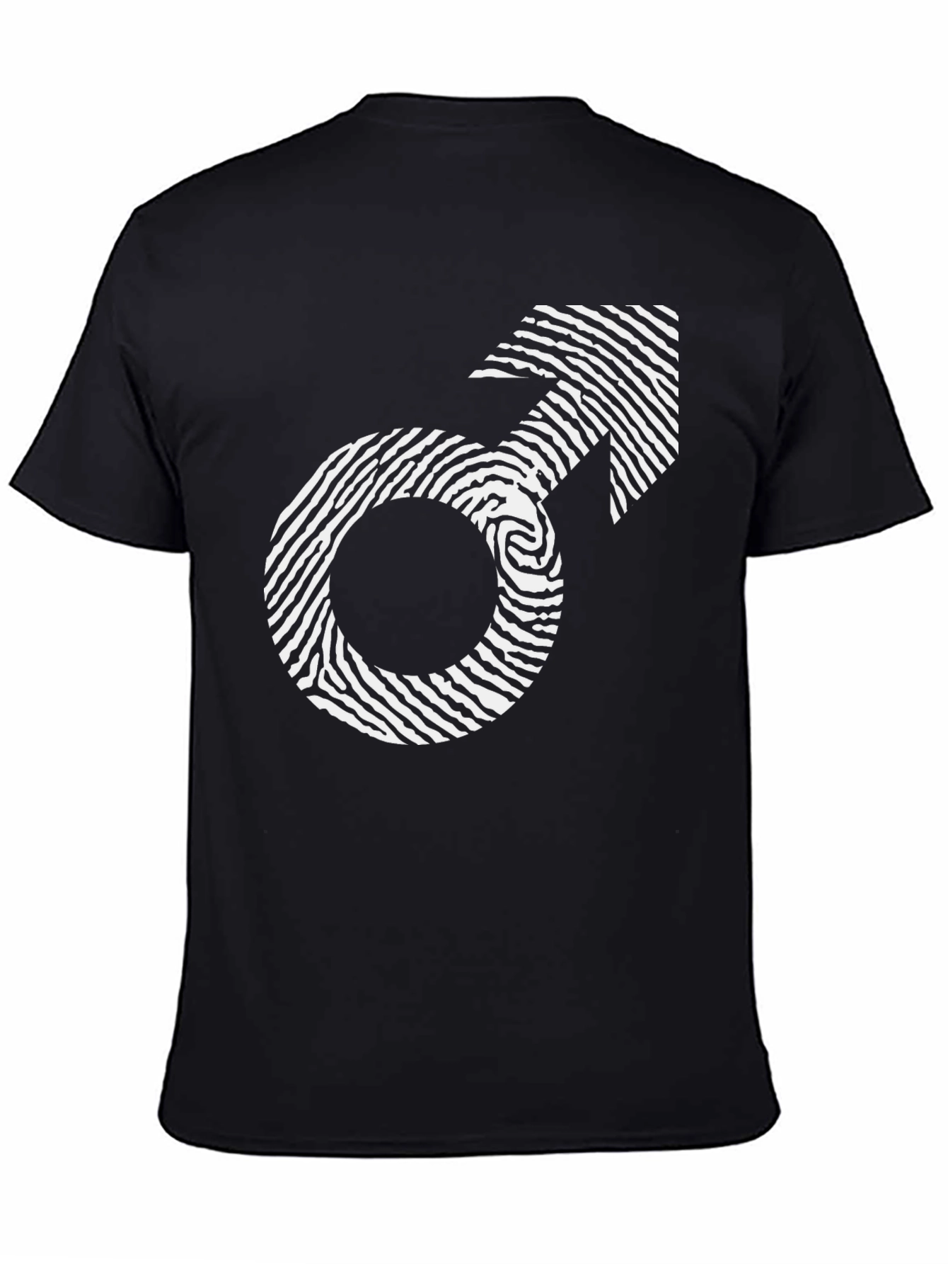 Mens Fingerprint Symbol Graphic Tee