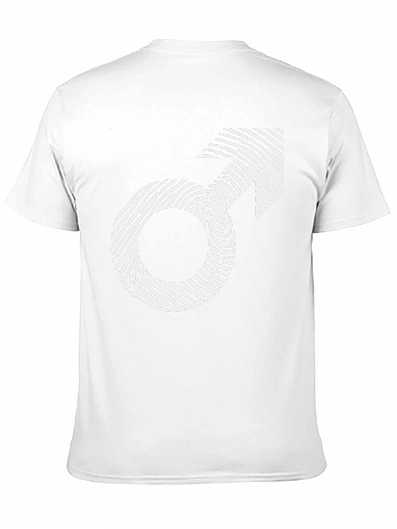 Mens Fingerprint Symbol Graphic Tee