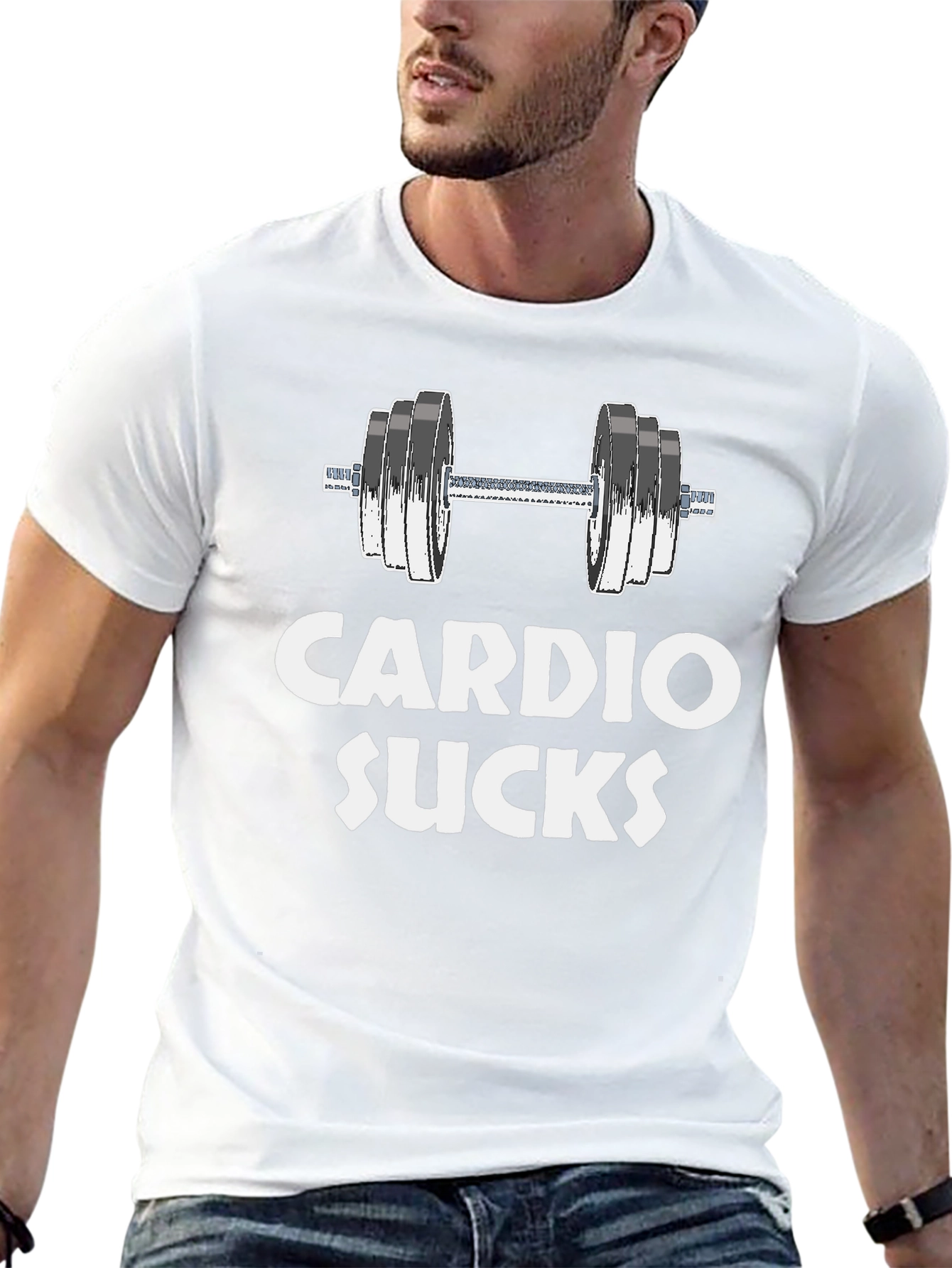 Cardio Sucks Gym T-Shirt - Funny Workout Tee