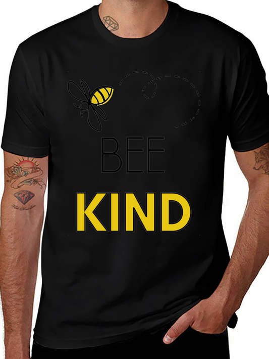 Bee Kind Graphic Tee - Black Cotton Comfort
