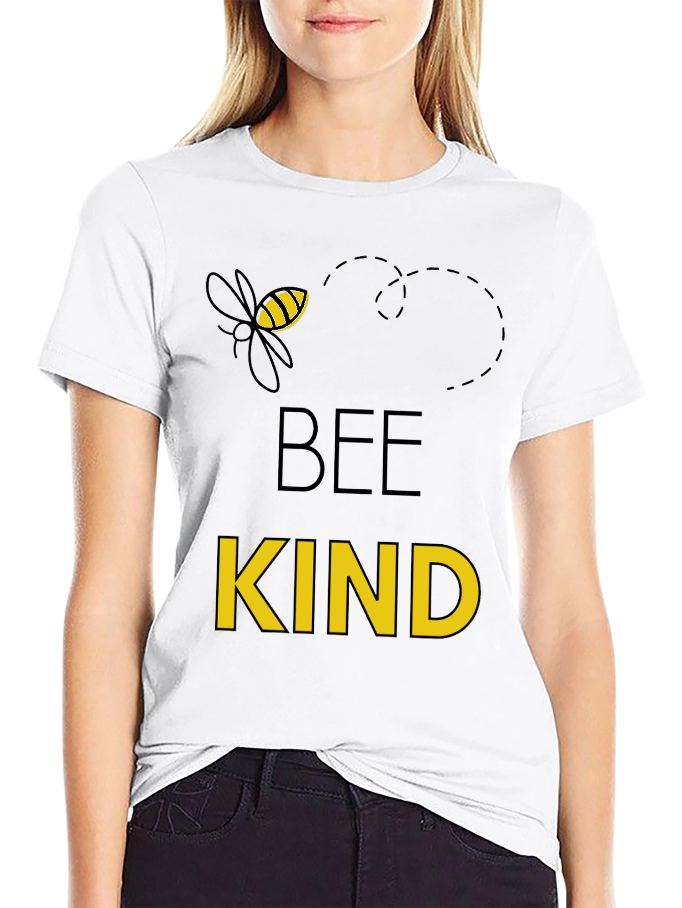 Bee Kind Graphic Tee - Black Cotton Comfort