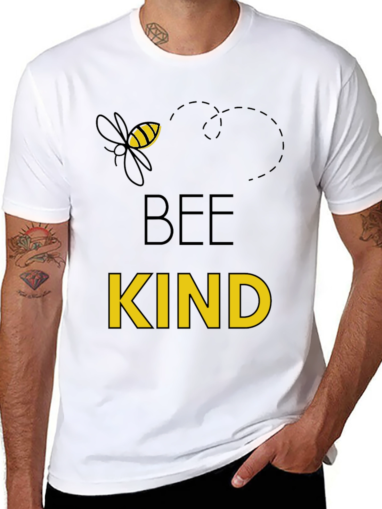 Bee Kind Graphic Tee - Black Cotton Comfort
