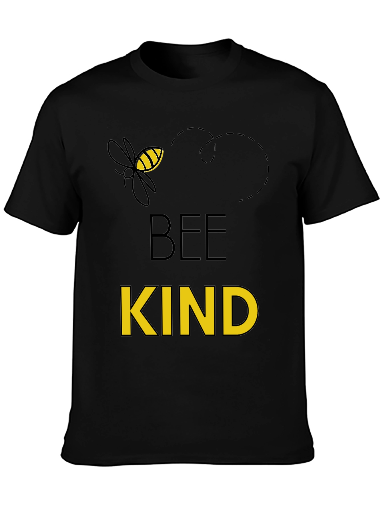Bee Kind Graphic Tee - Black Cotton Comfort
