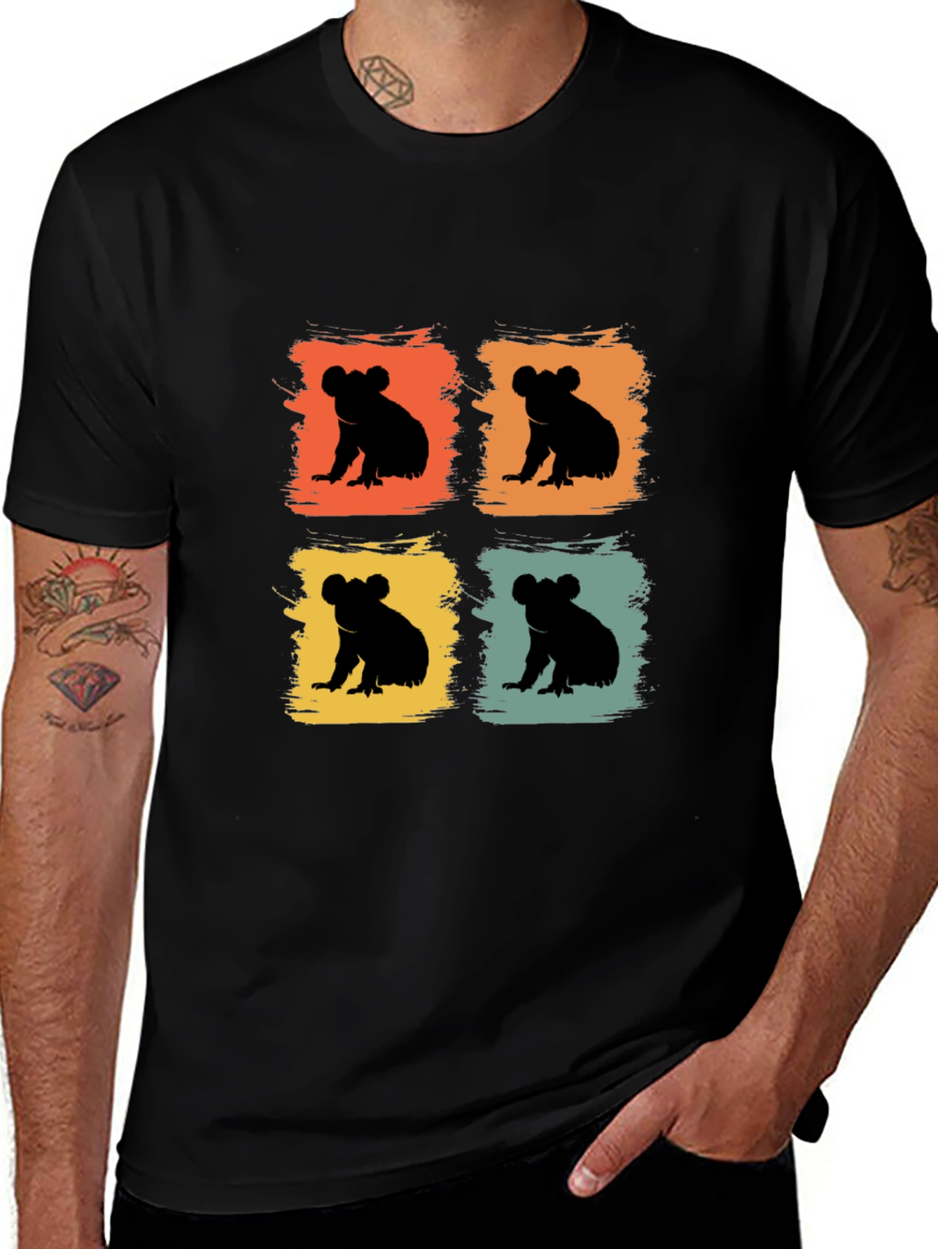 Retro Koala Bear Silhouette T-Shirt