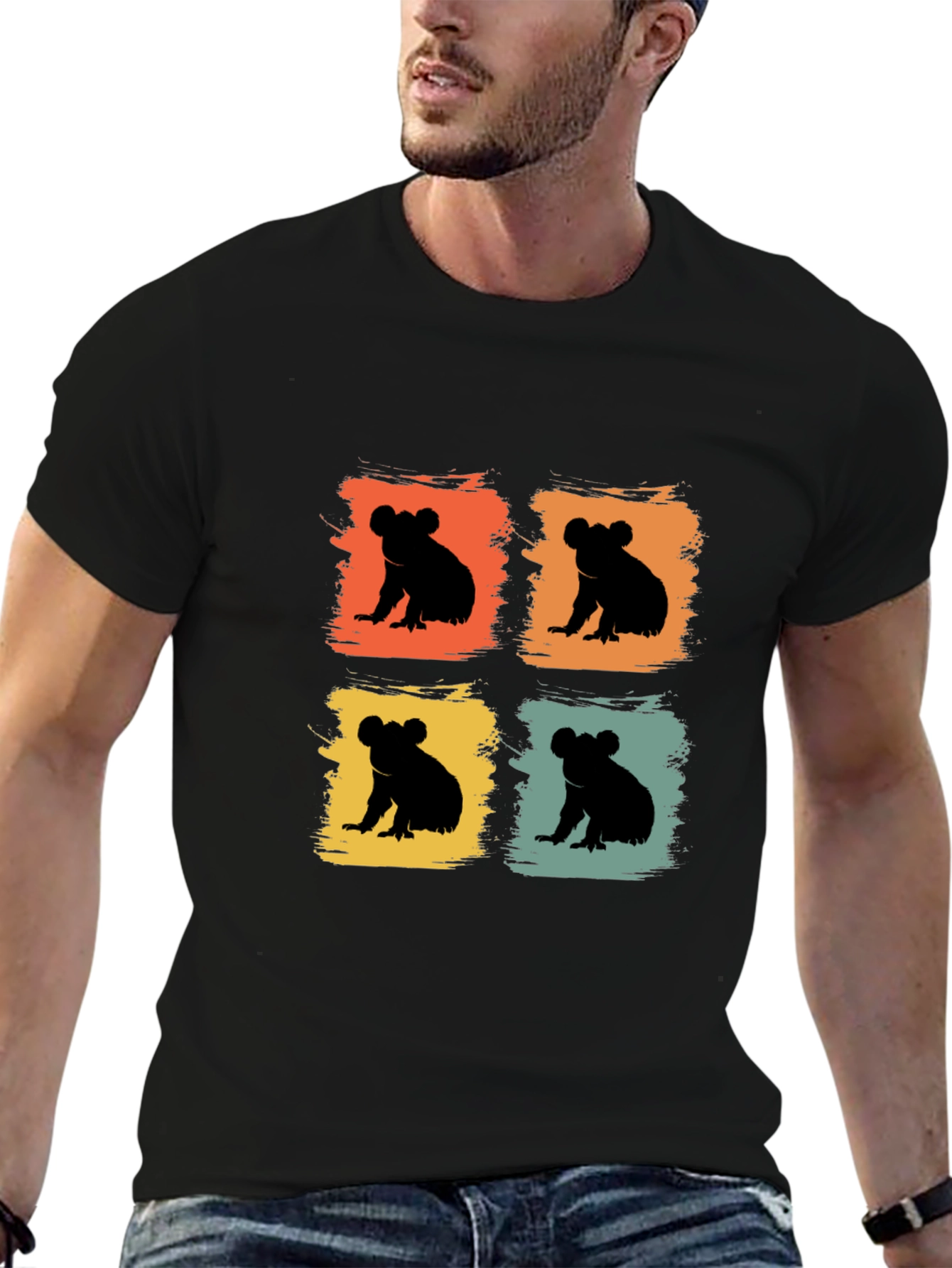 Retro Koala Bear Silhouette T-Shirt
