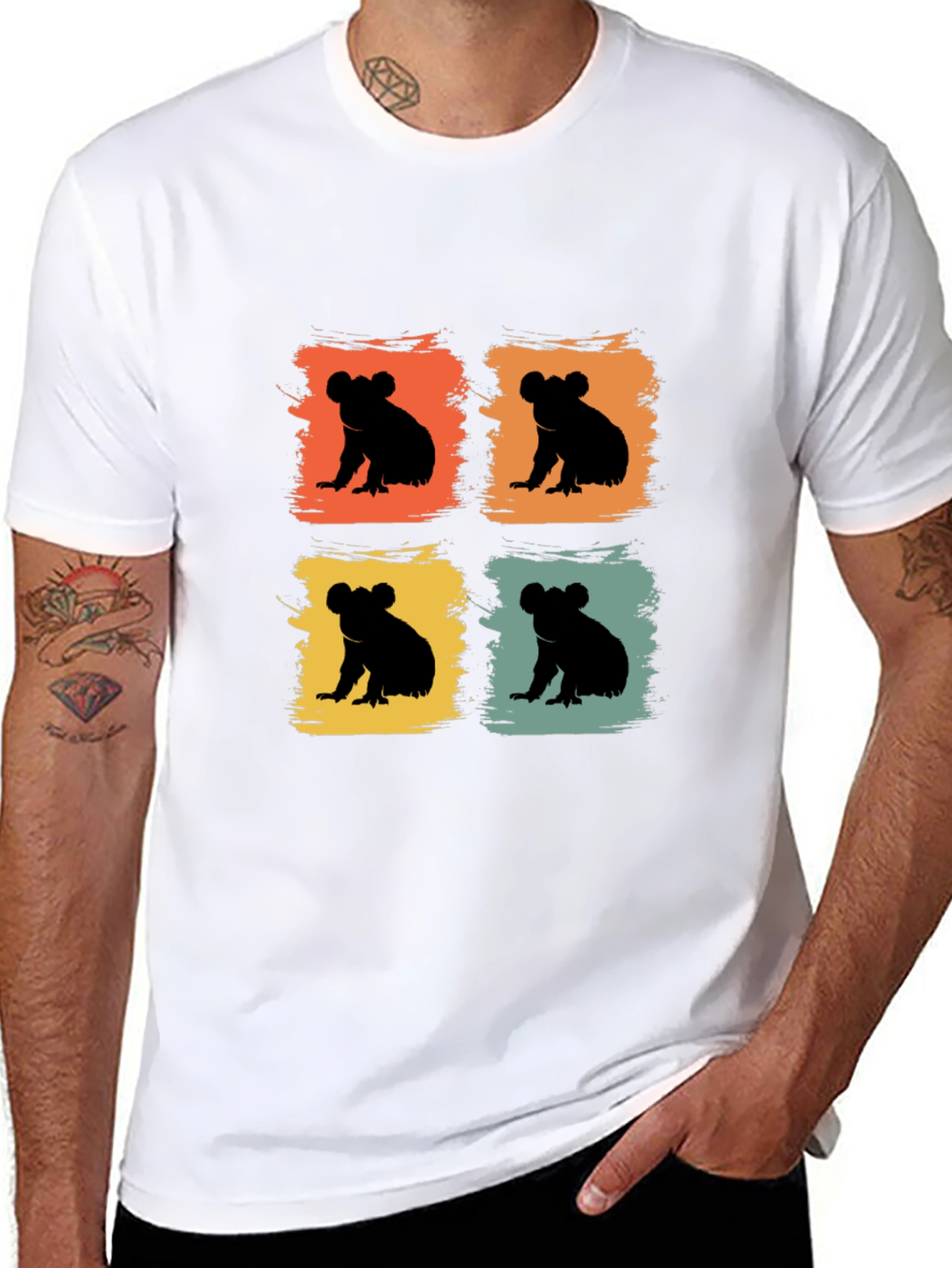 Retro Koala Bear Silhouette T-Shirt