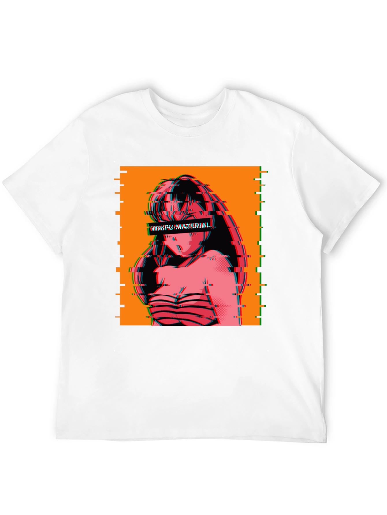 Waifu Material Anime Glitch T-Shirt