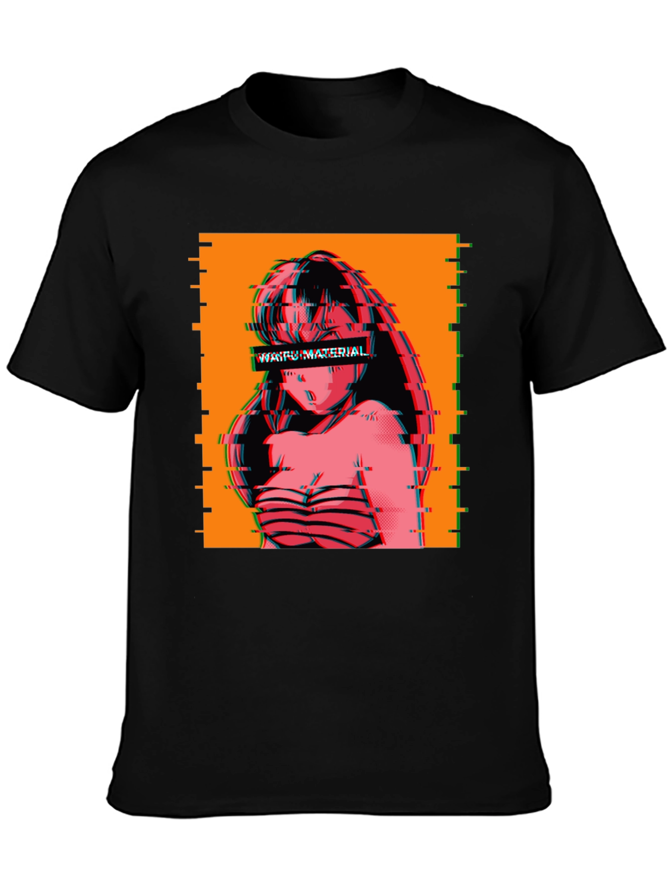 Waifu Material Anime Glitch T-Shirt