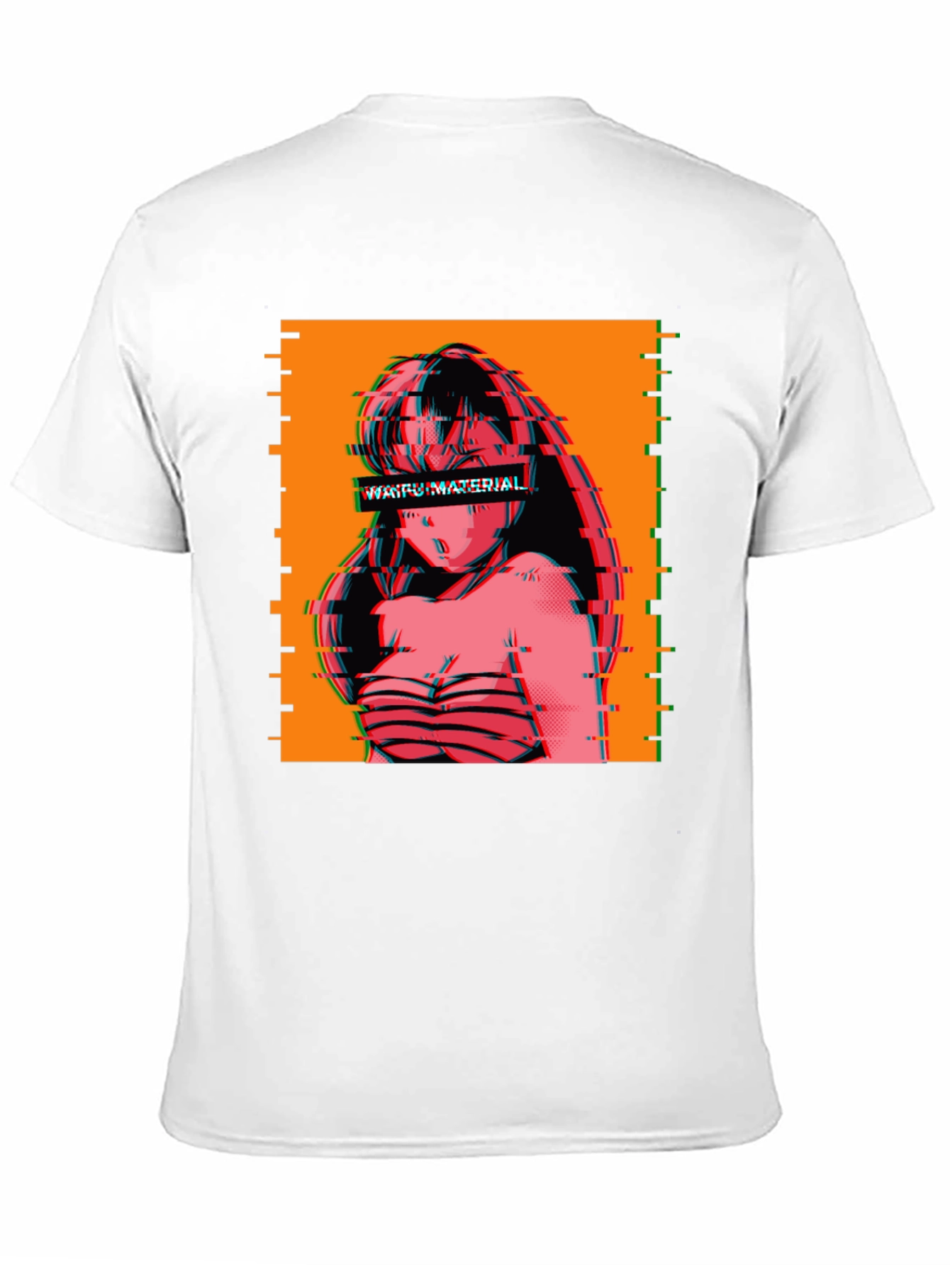 Waifu Material Anime Glitch T-Shirt