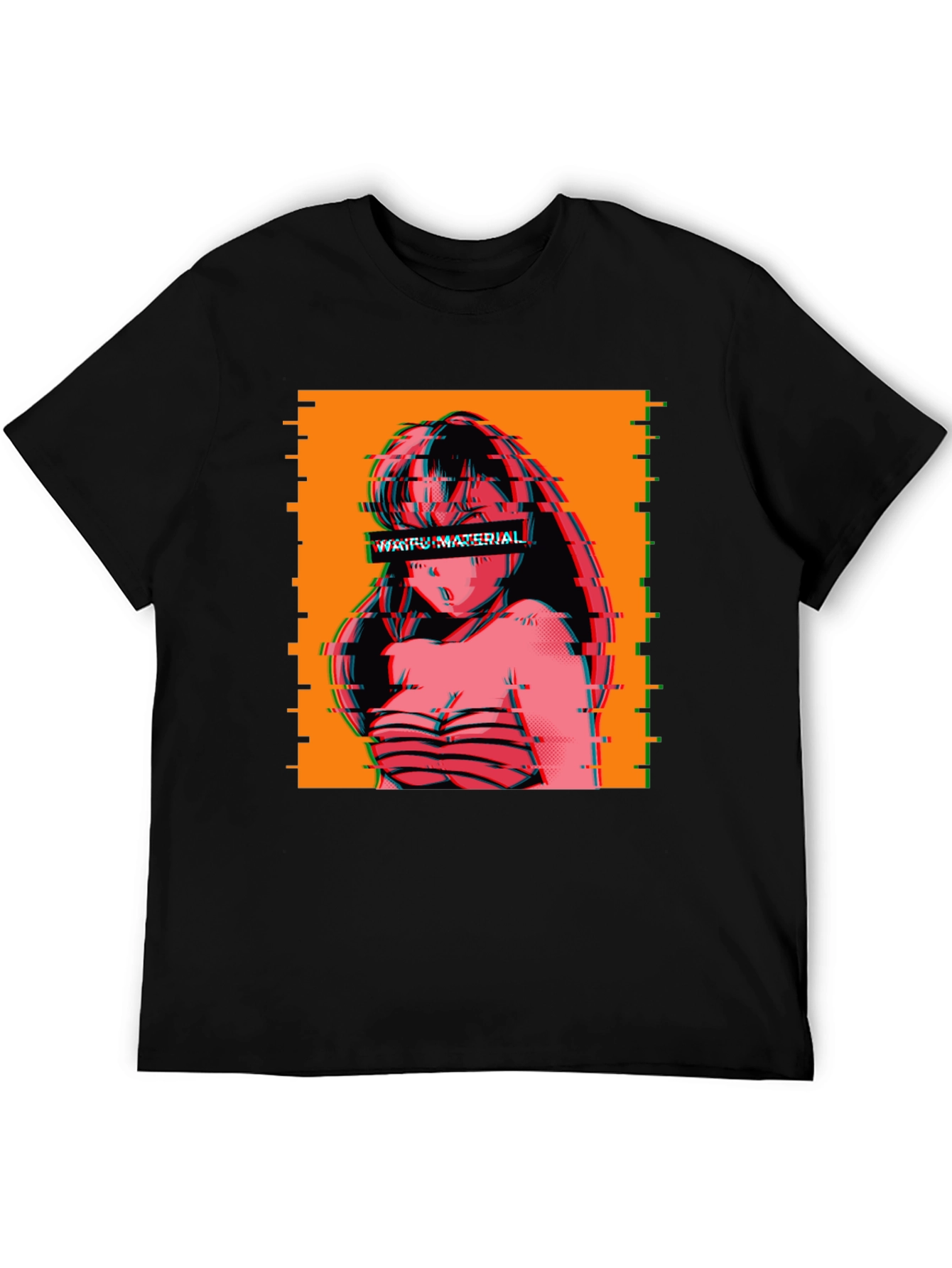 Waifu Material Anime Glitch T-Shirt