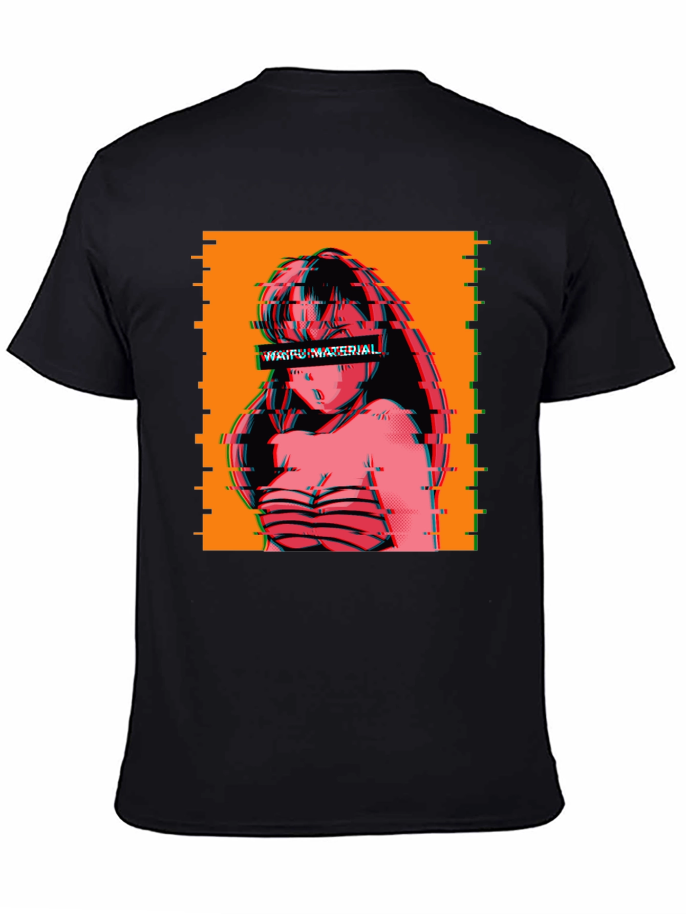 Waifu Material Anime Glitch T-Shirt