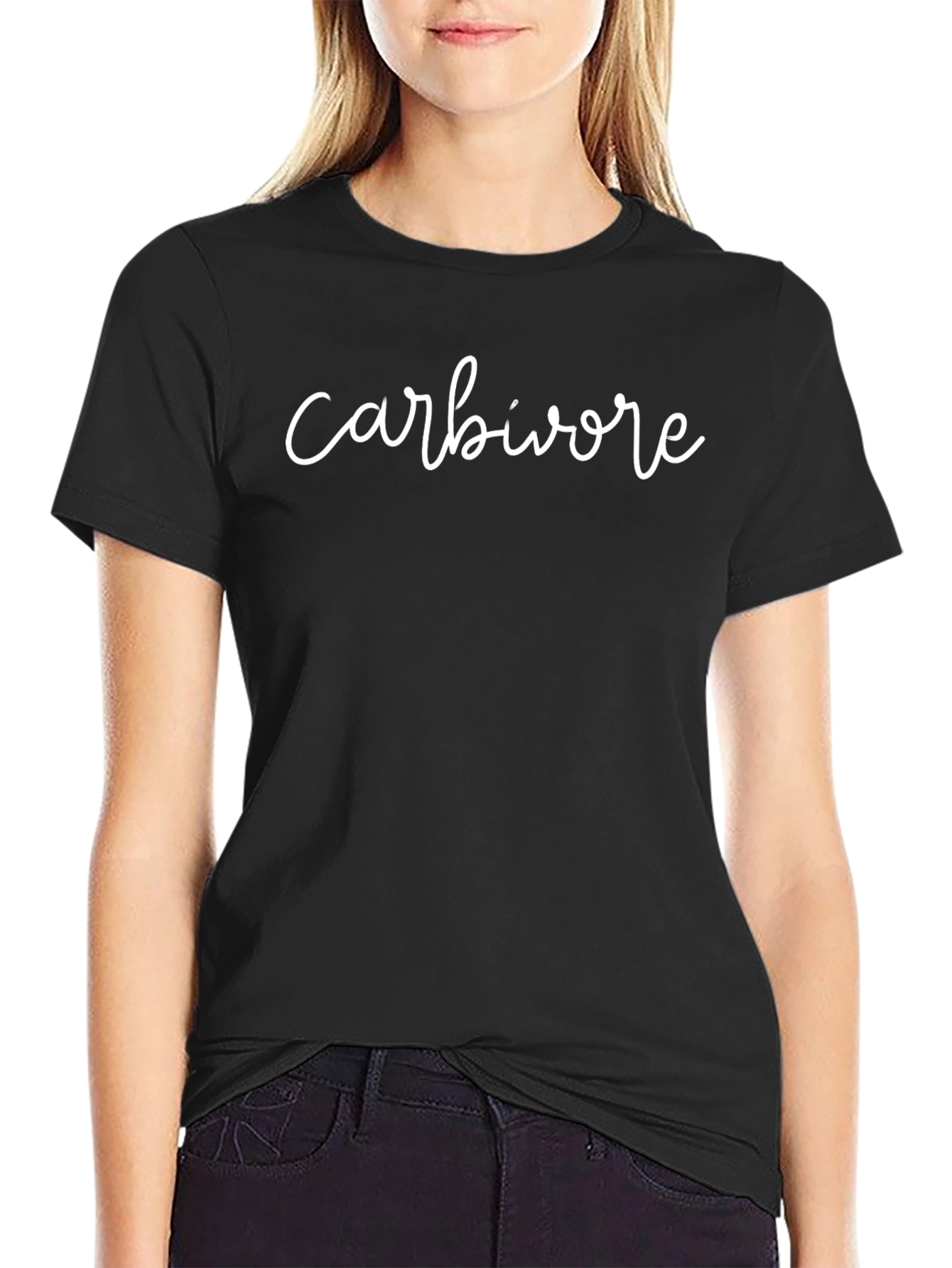 Carbivore Graphic Tee - Black Cotton T-Shirt
