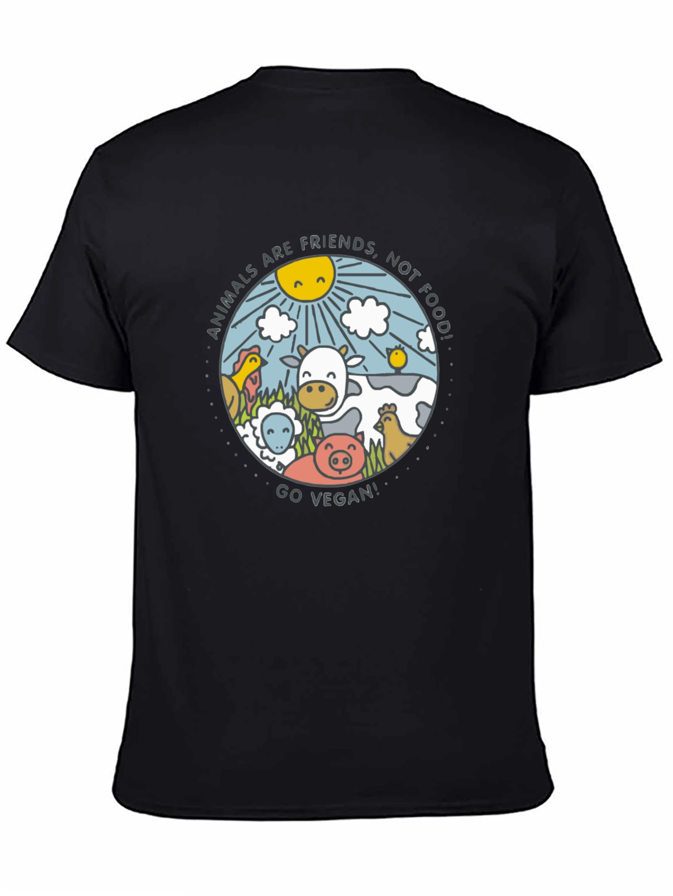 Animals Are Friends Vegan Graphic Tee