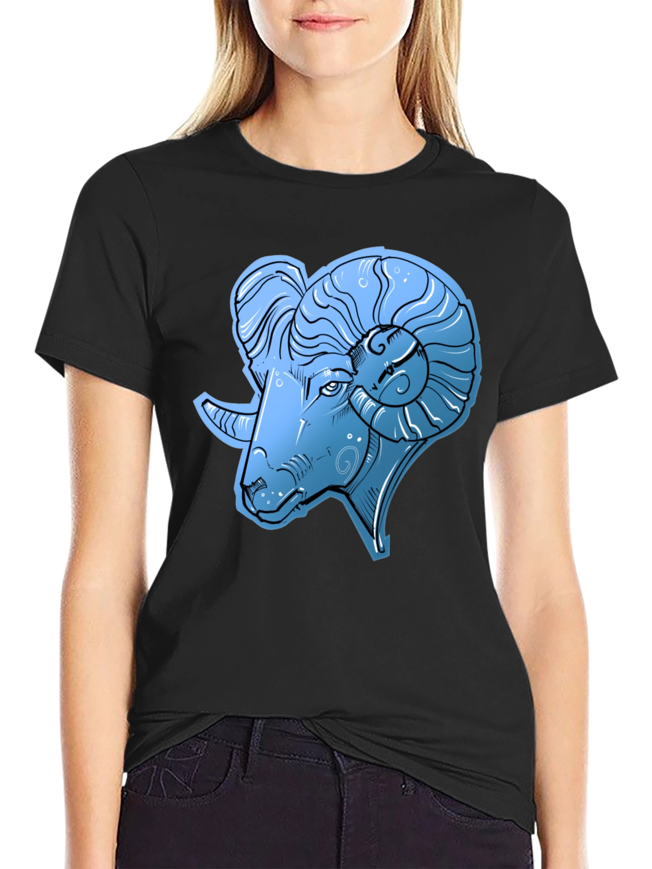 Aries Zodiac Ram Graphic T-Shirt