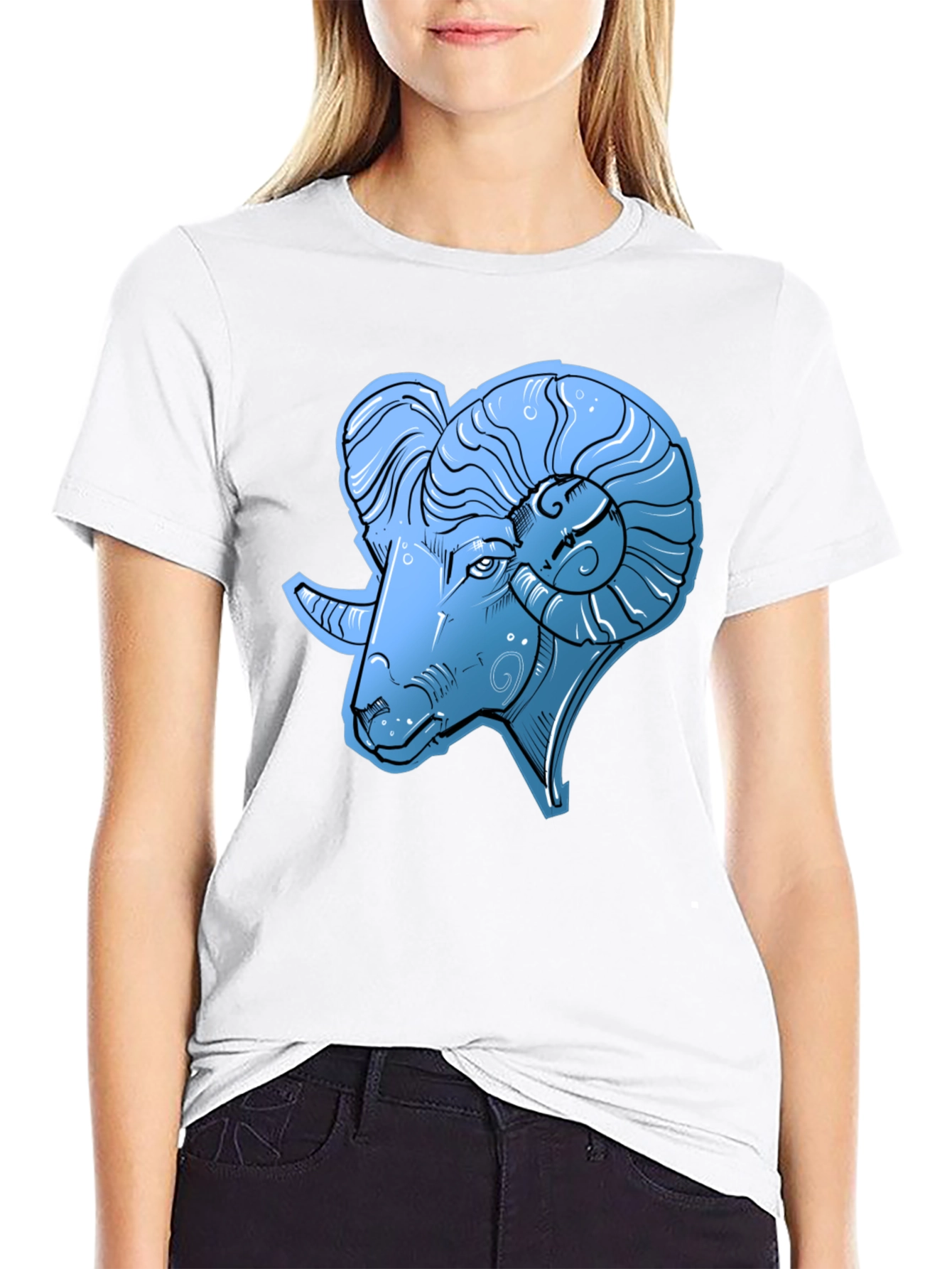 Aries Zodiac Ram Graphic T-Shirt