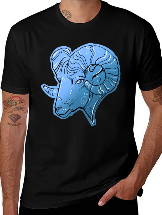 Aries Zodiac Ram Graphic T-Shirt