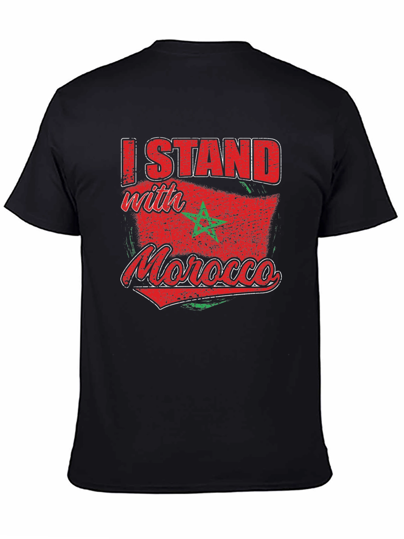 I Stand with Morocco Flag Graphic T-Shirt