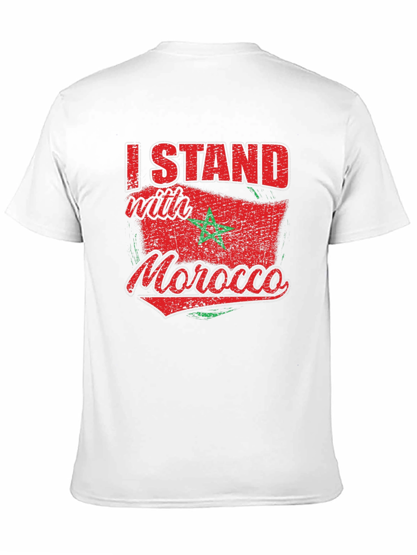I Stand with Morocco Flag Graphic T-Shirt