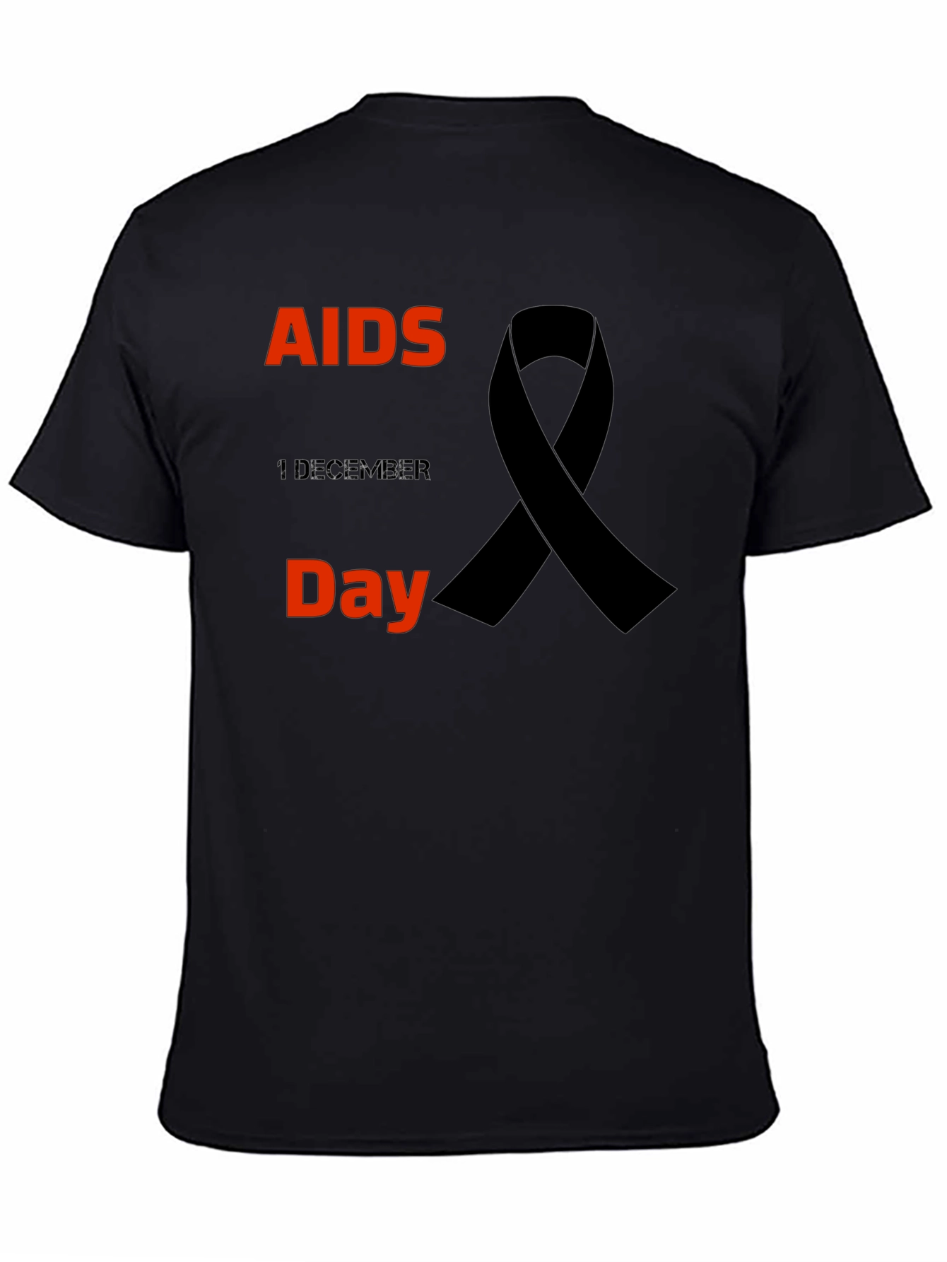 AIDS Awareness Black Ribbon T-Shirt