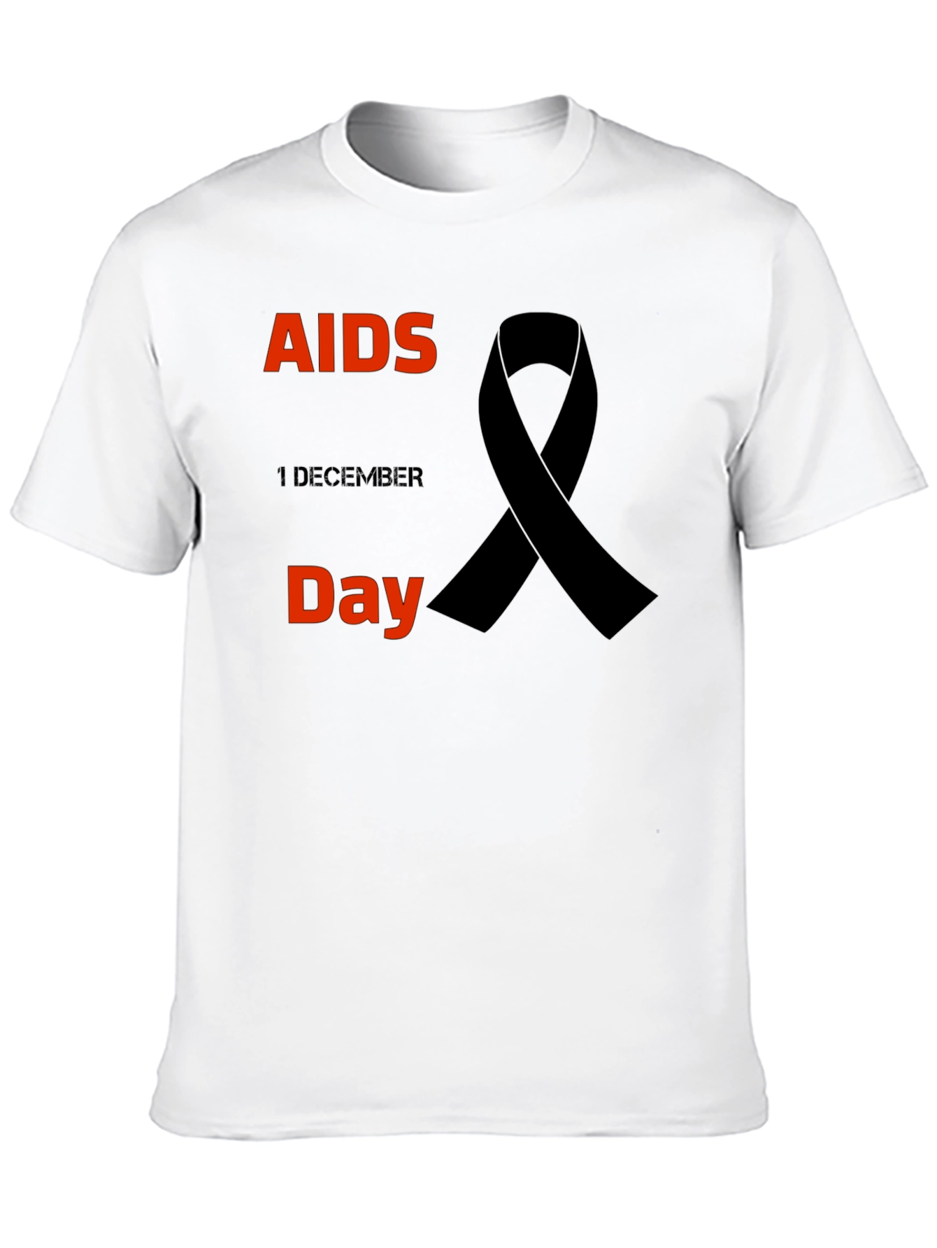 AIDS Awareness Black Ribbon T-Shirt