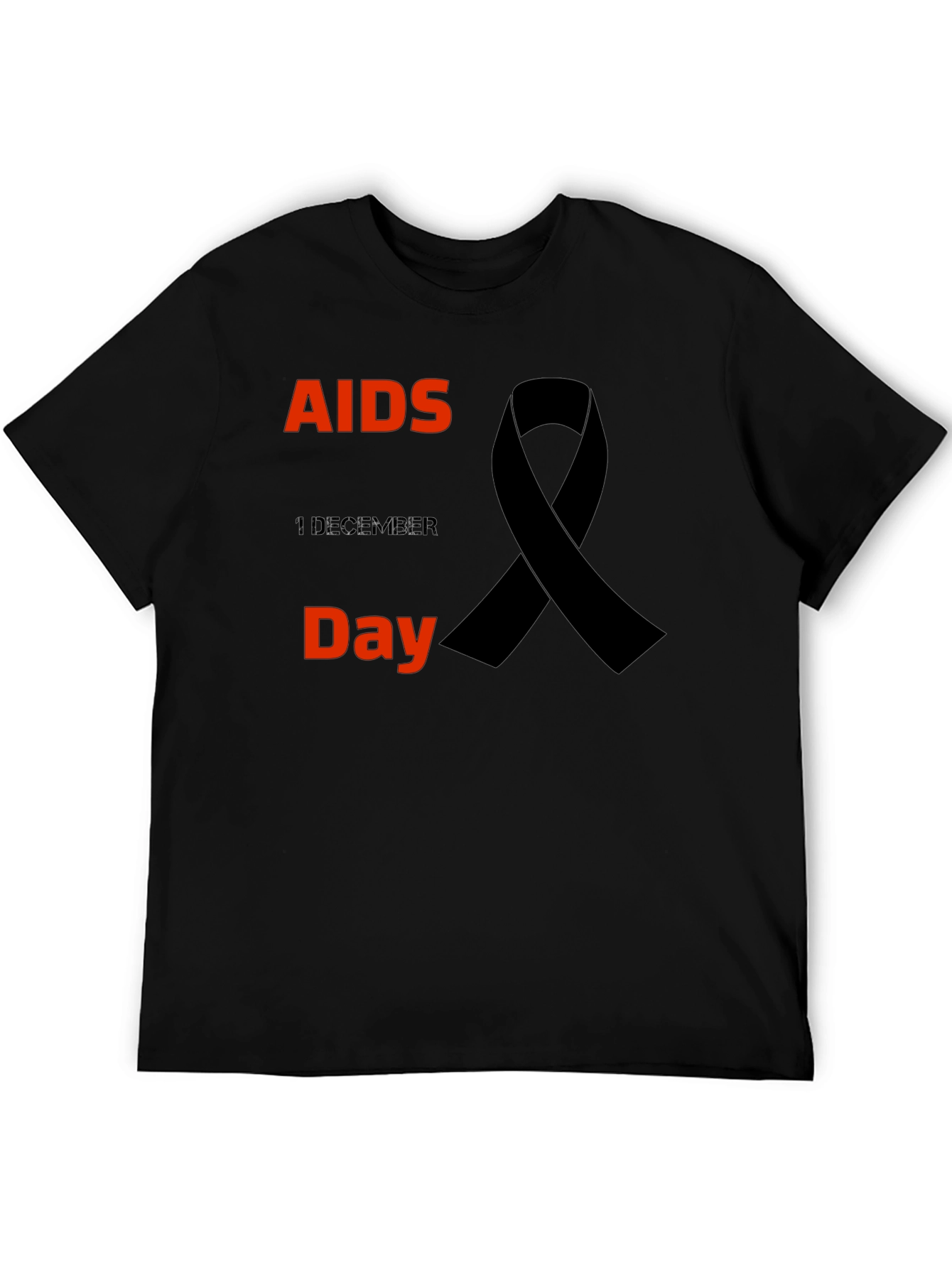 AIDS Awareness Black Ribbon T-Shirt