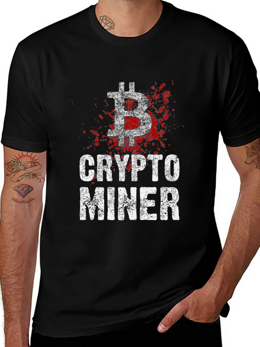 Crypto Miner Bitcoin Graphic T-Shirt