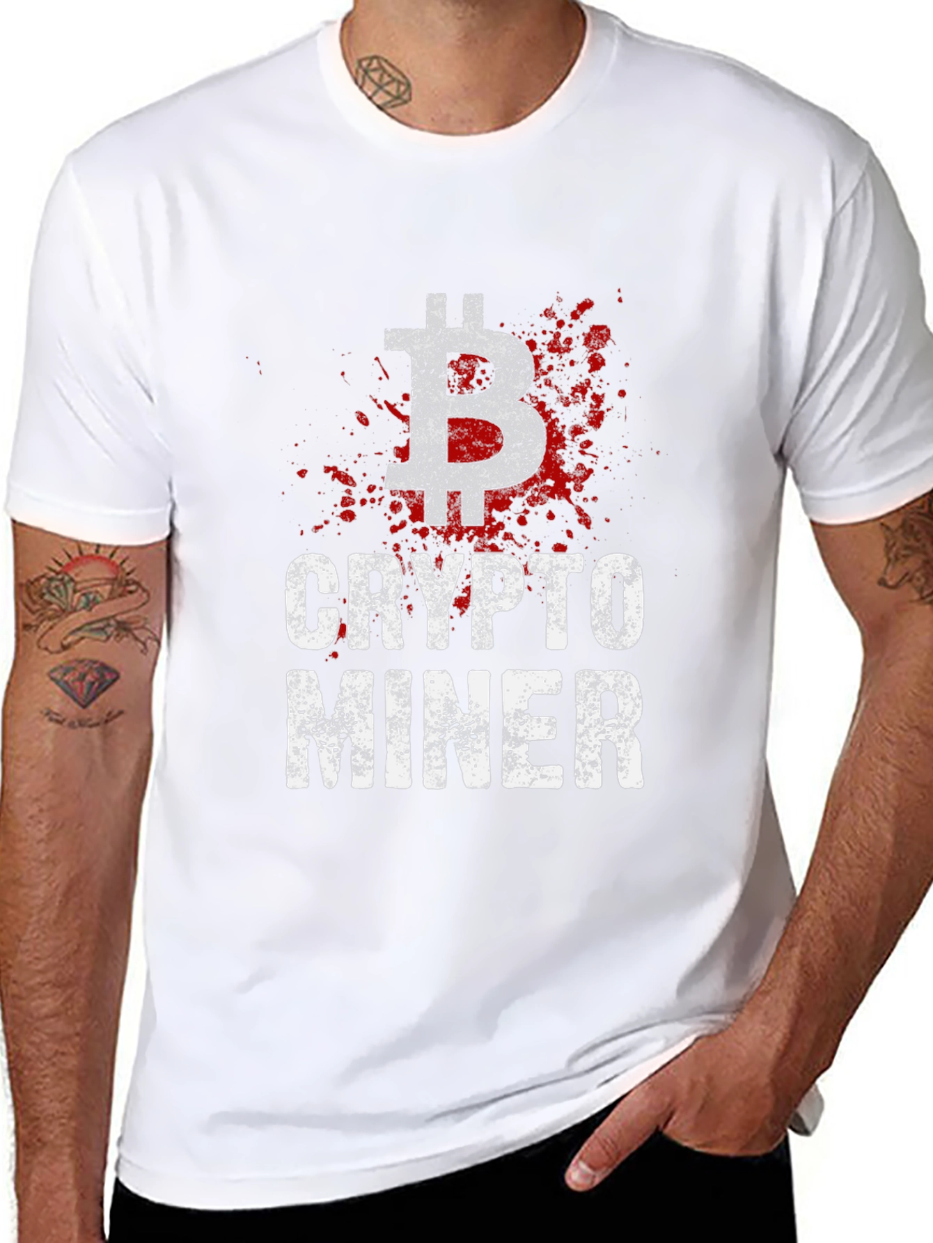 Crypto Miner Bitcoin Graphic T-Shirt