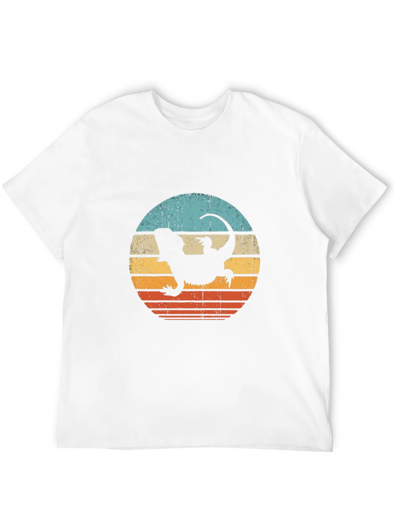 Retro Bearded Dragon Silhouette Graphic Tee