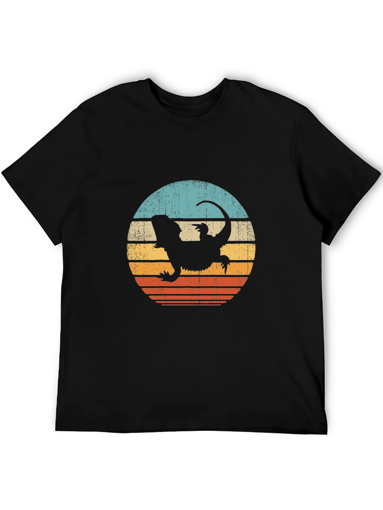 Retro Bearded Dragon Silhouette Graphic Tee