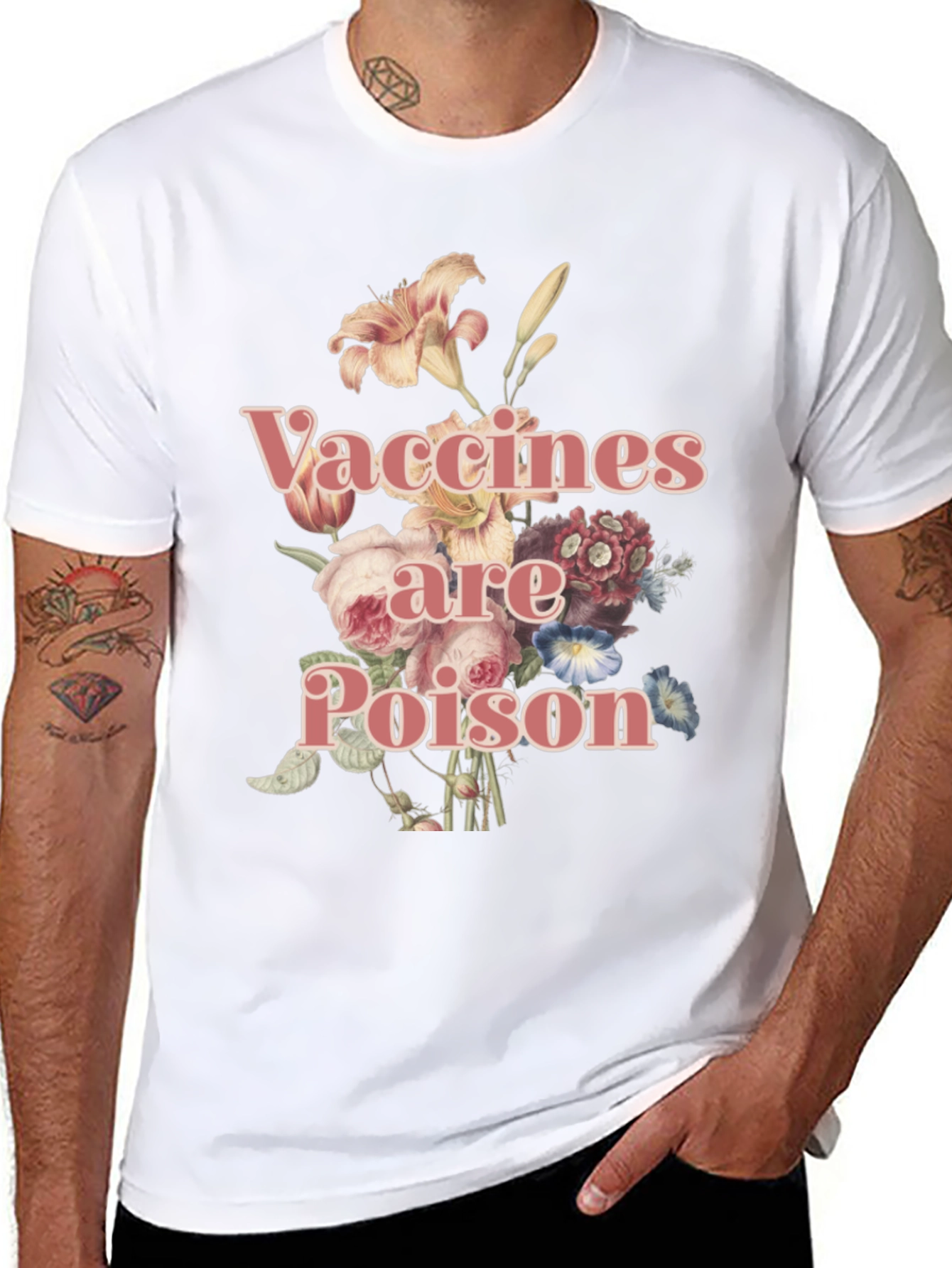 Vaccines are Poison Floral Tee