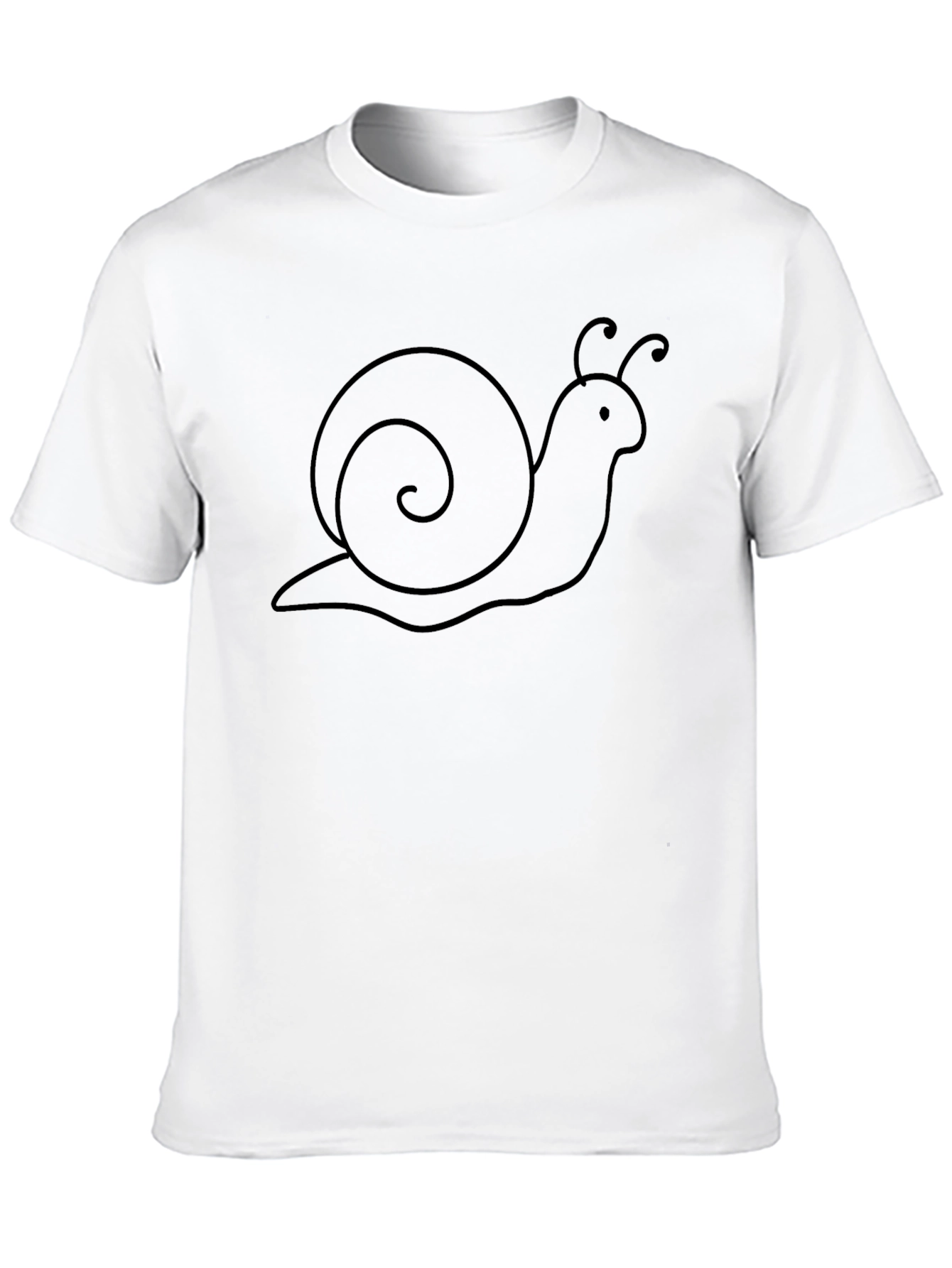 Snail Graphic Tee - Casual Black T-Shirt