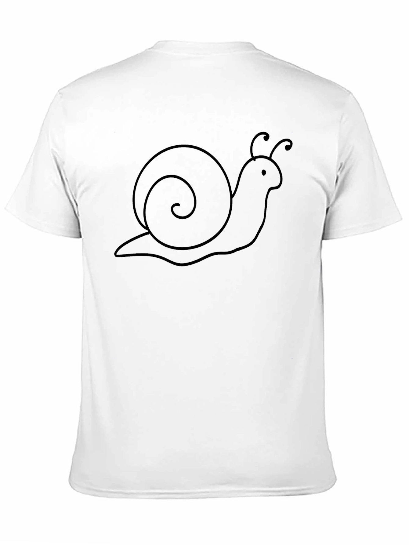 Snail Graphic Tee - Casual Black T-Shirt