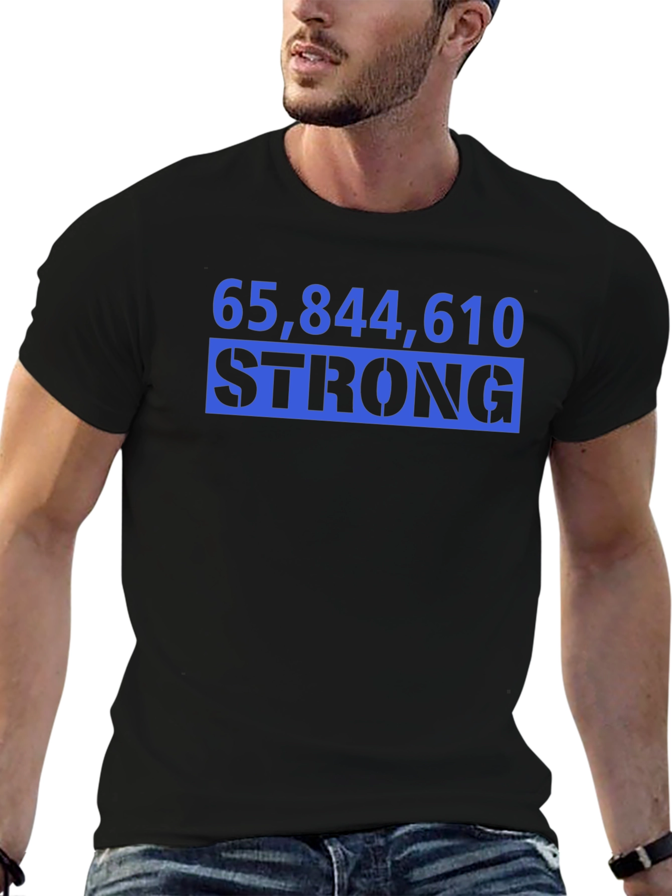 65844610 Strong Black Graphic T-Shirt