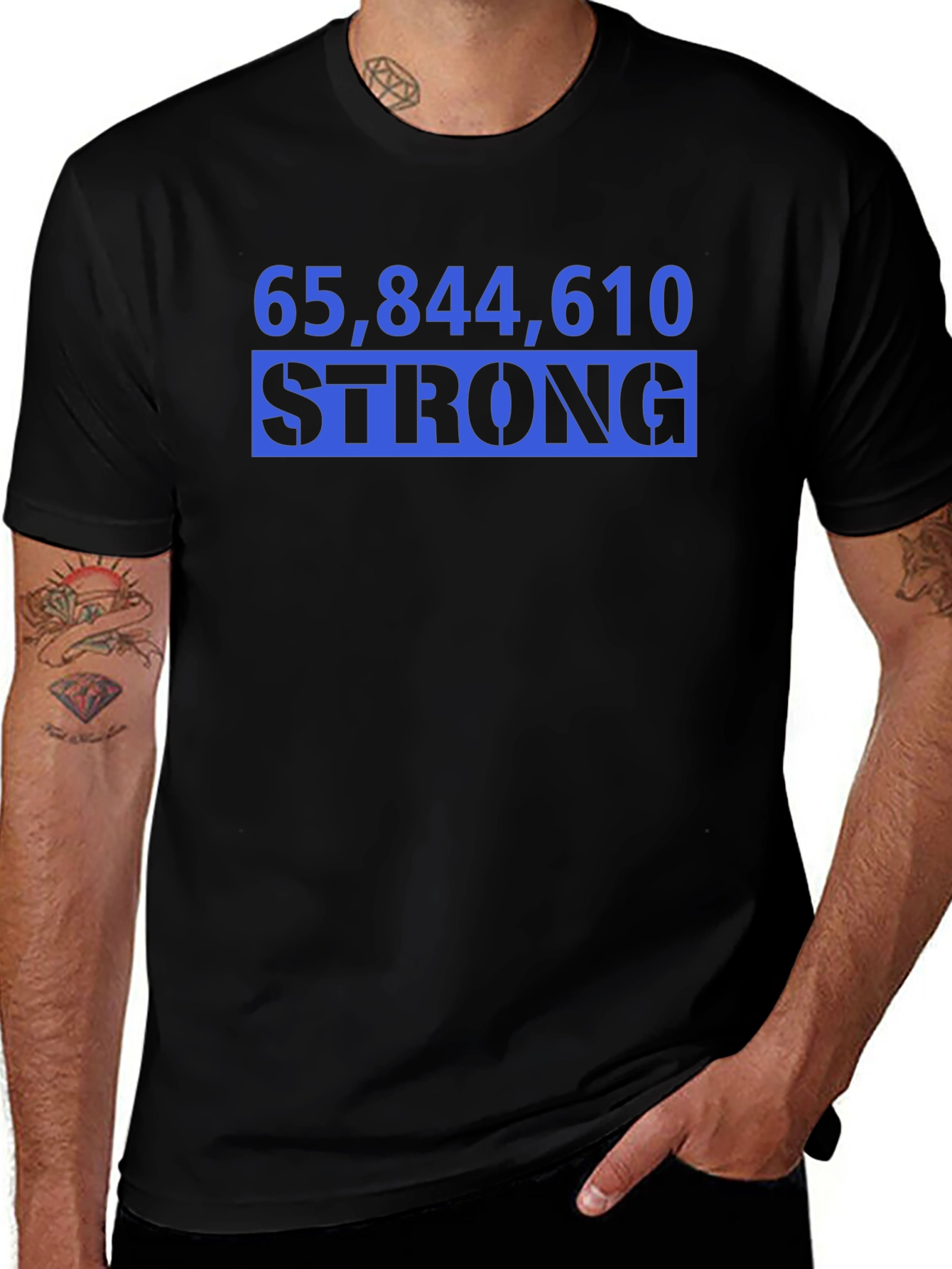 65844610 Strong Black Graphic T-Shirt