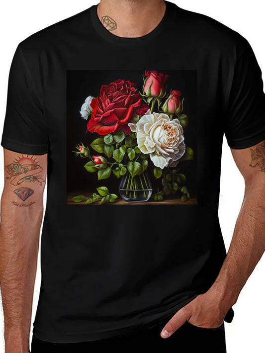 Floral Roses Graphic Tee - Stylish & Unique Design