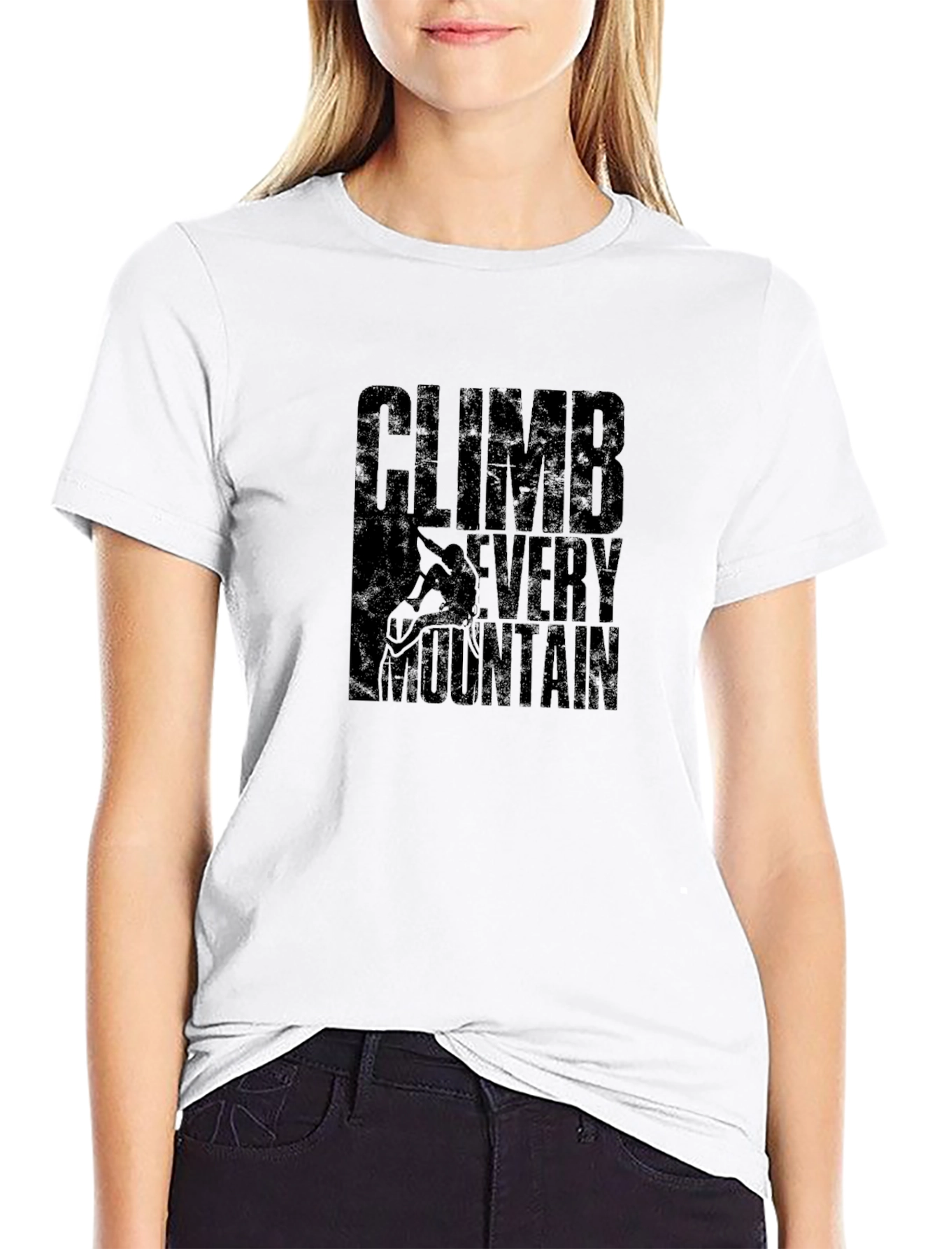 Climb Every Mountain Black Graphic Tee